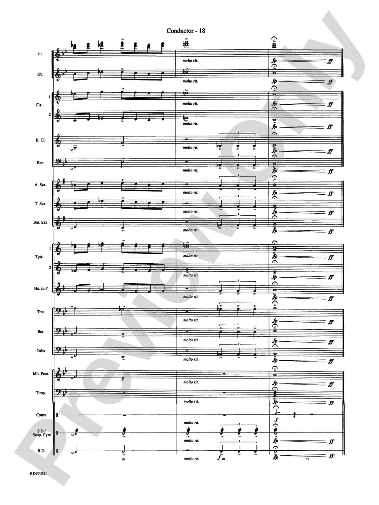 High Sierras: Concert Band Conductor Score & Parts