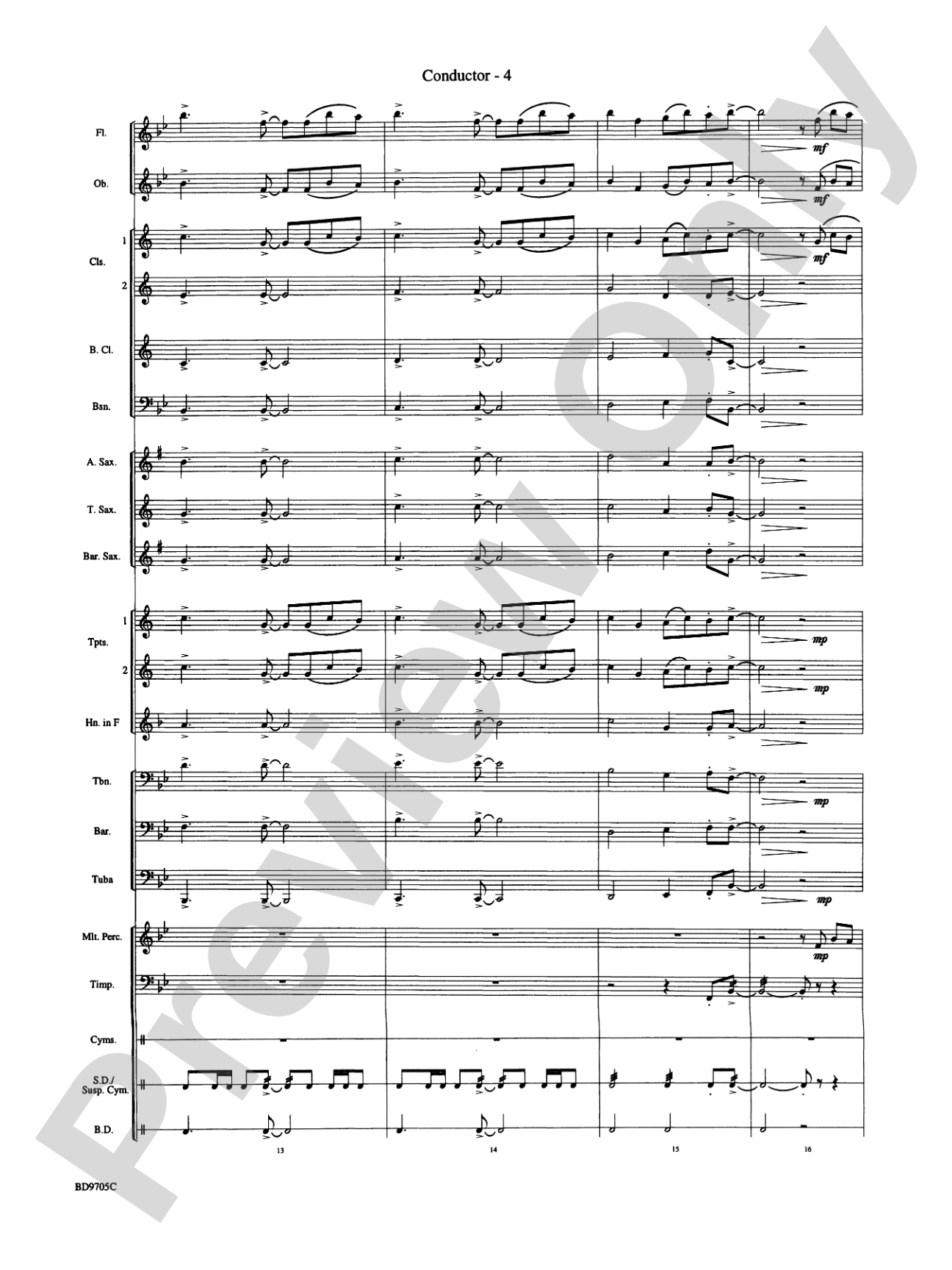 High Sierras: Concert Band Conductor Score & Parts