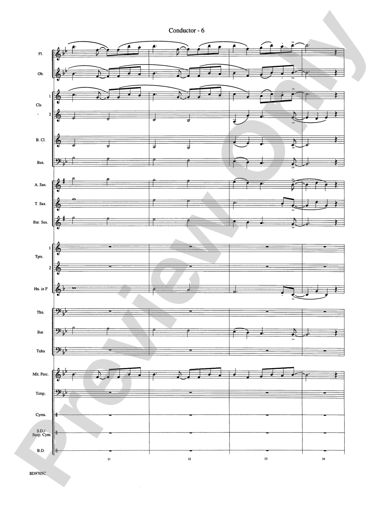 High Sierras: Concert Band Conductor Score & Parts