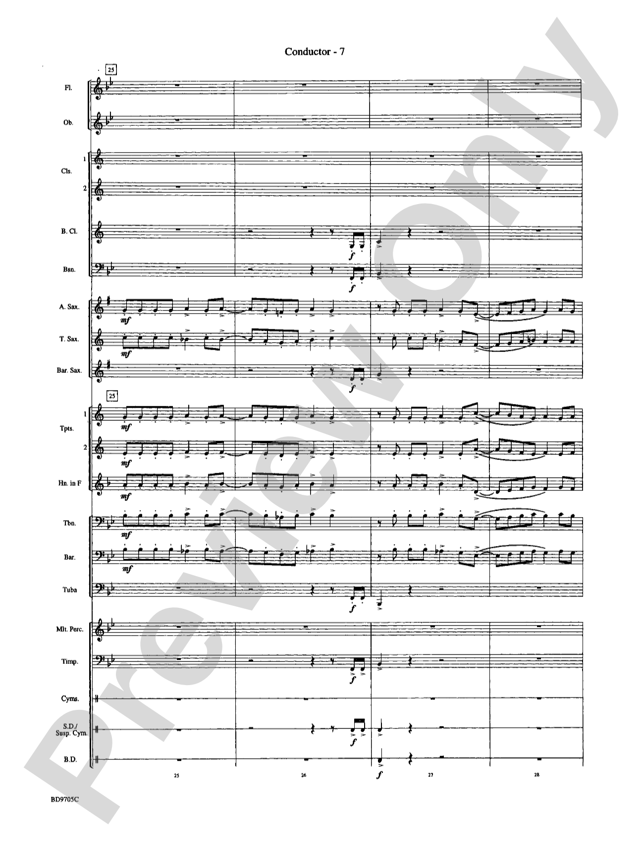 High Sierras: Concert Band Conductor Score & Parts
