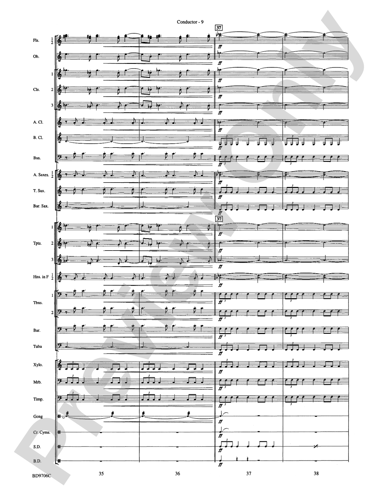 Mars ("The Bringer of War," from The Planets): Concert Band Conductor Score & Parts