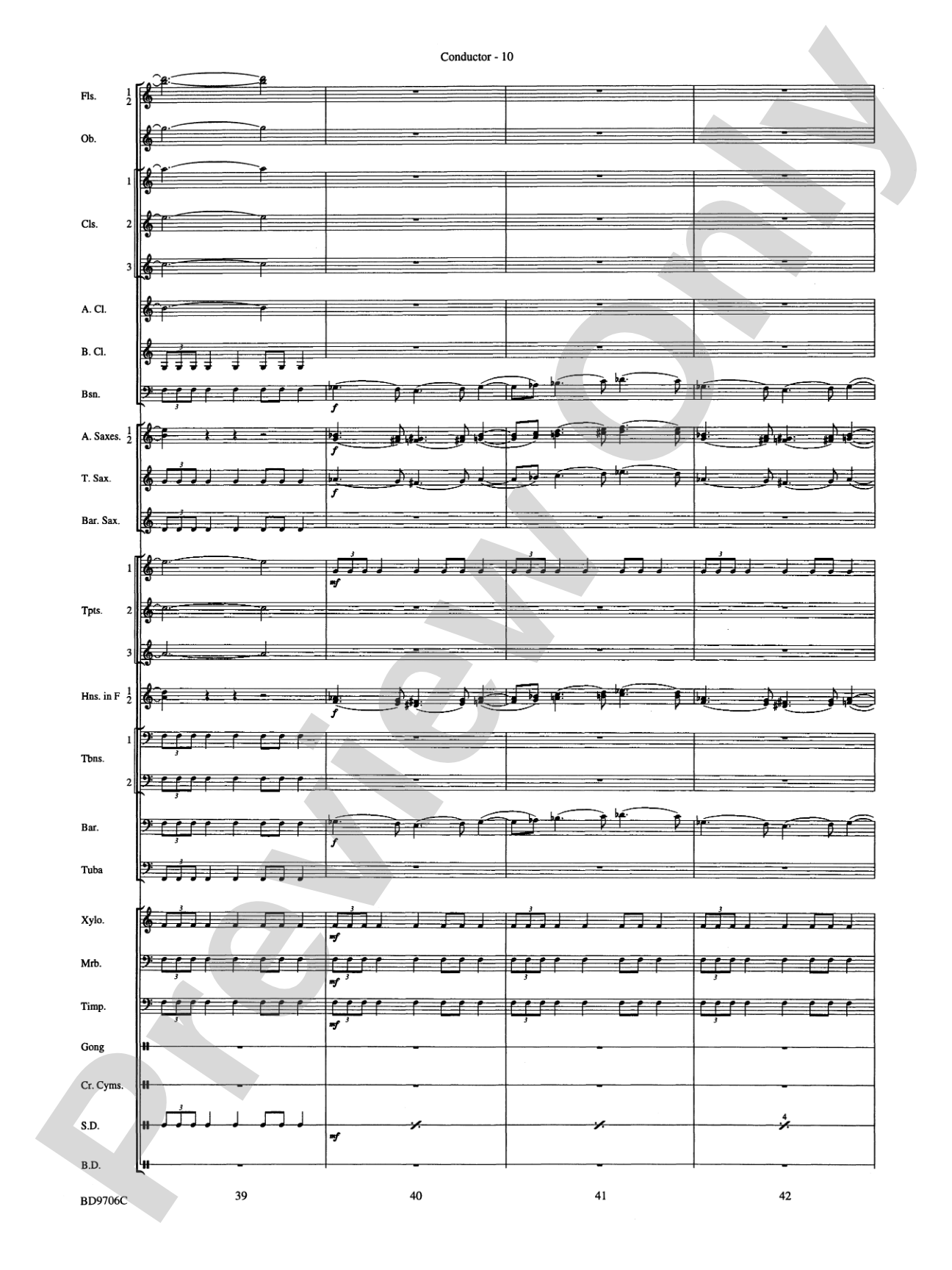 Mars ("The Bringer of War," from The Planets): Concert Band Conductor Score & Parts
