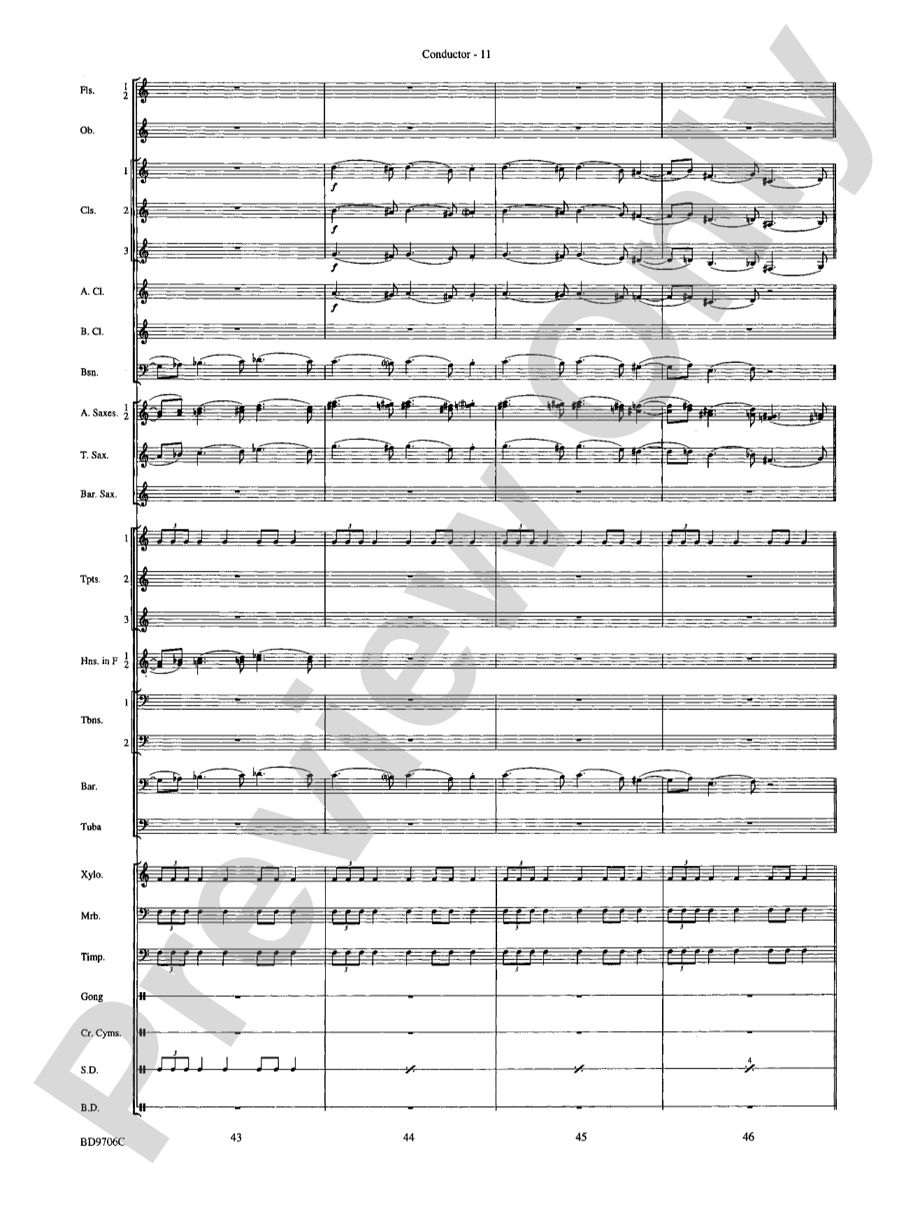 Mars ("The Bringer of War," from The Planets): Concert Band Conductor Score & Parts