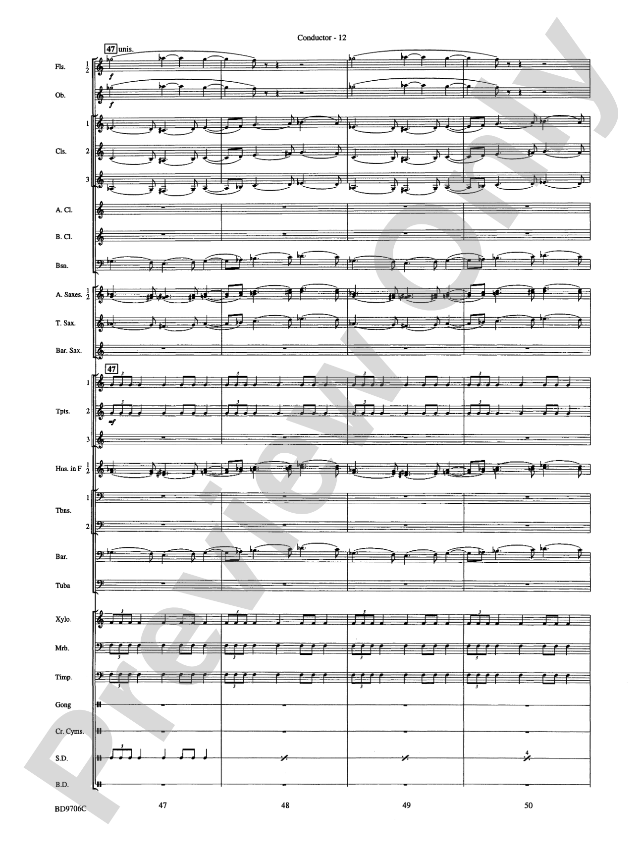 Mars ("The Bringer of War," from The Planets): Concert Band Conductor Score & Parts