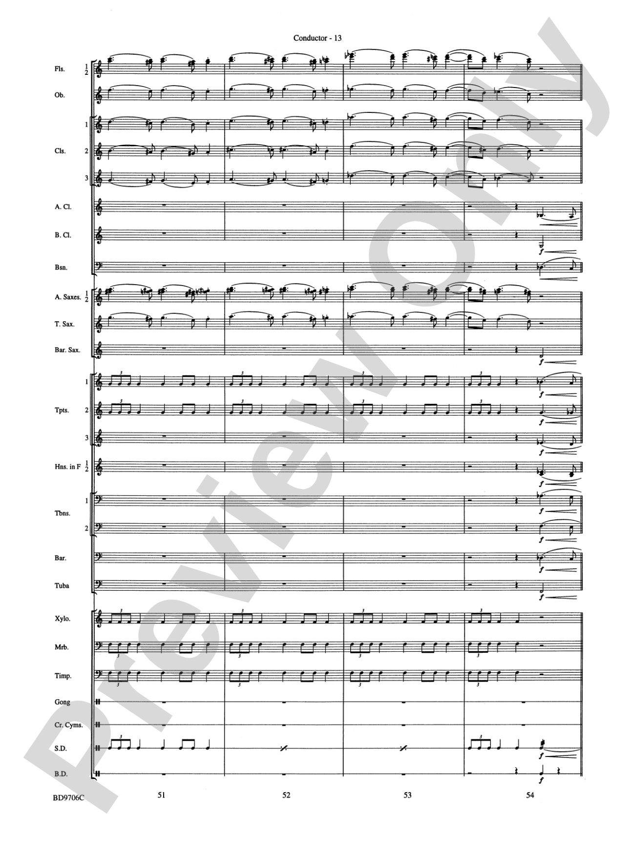 Mars ("The Bringer of War," from The Planets): Concert Band Conductor Score & Parts