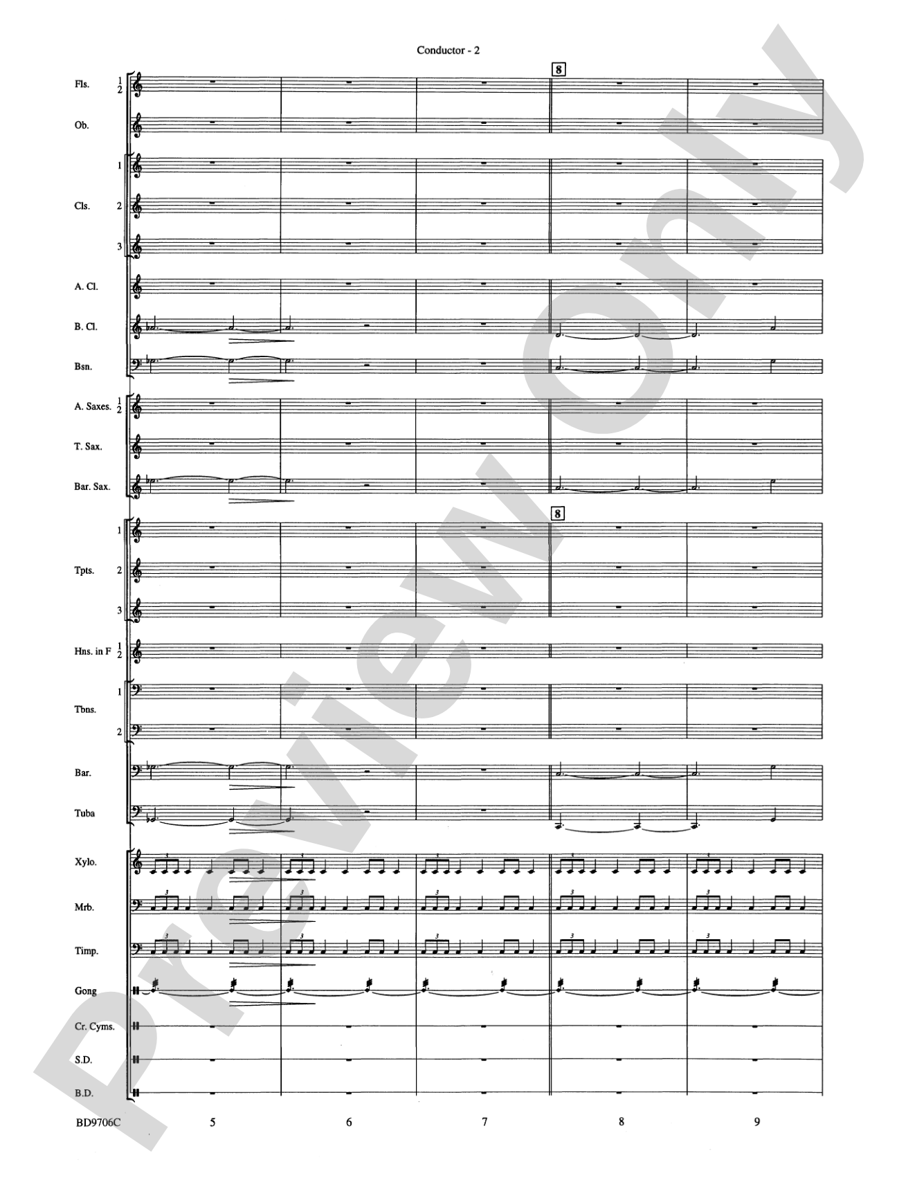 Mars ("The Bringer of War," from The Planets): Concert Band Conductor Score & Parts