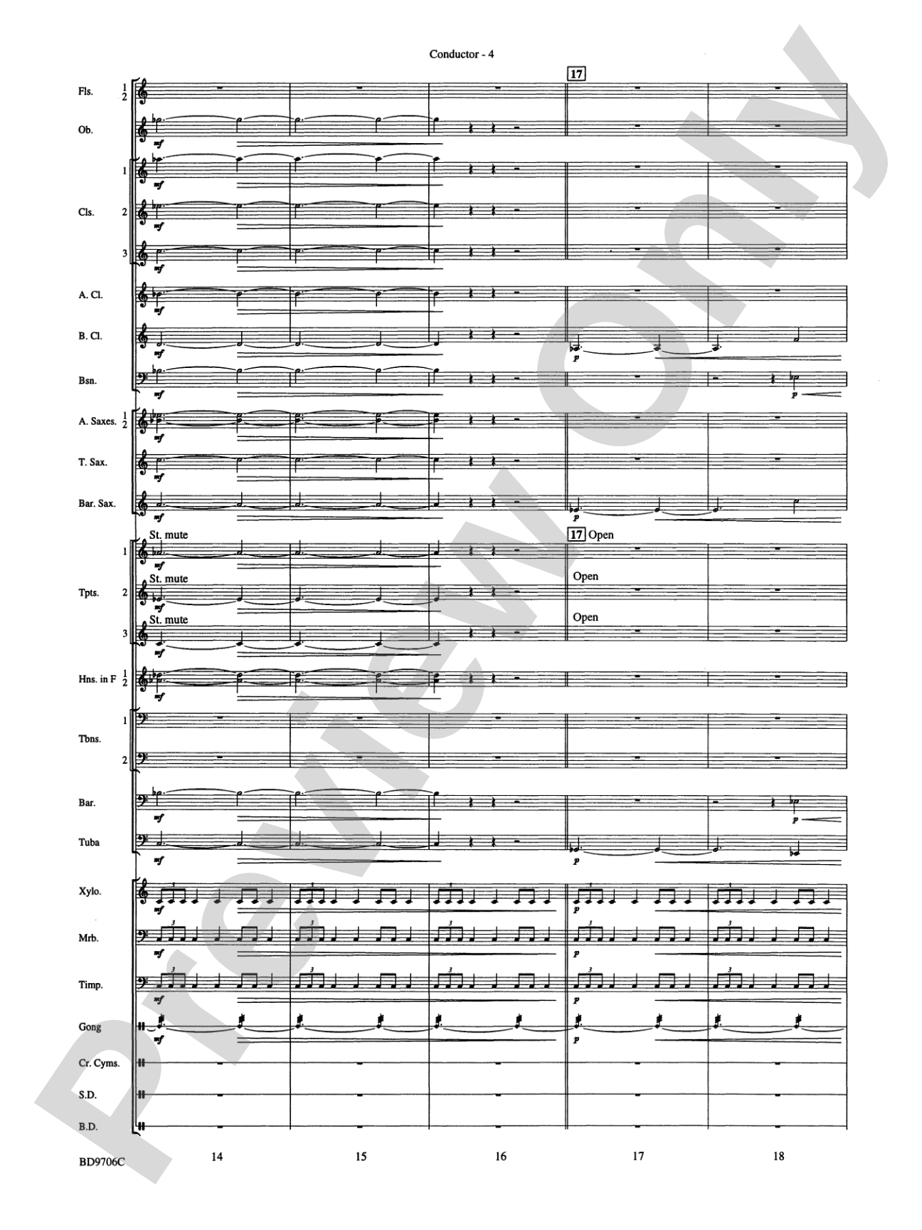 Mars ("The Bringer of War," from The Planets): Concert Band Conductor Score & Parts