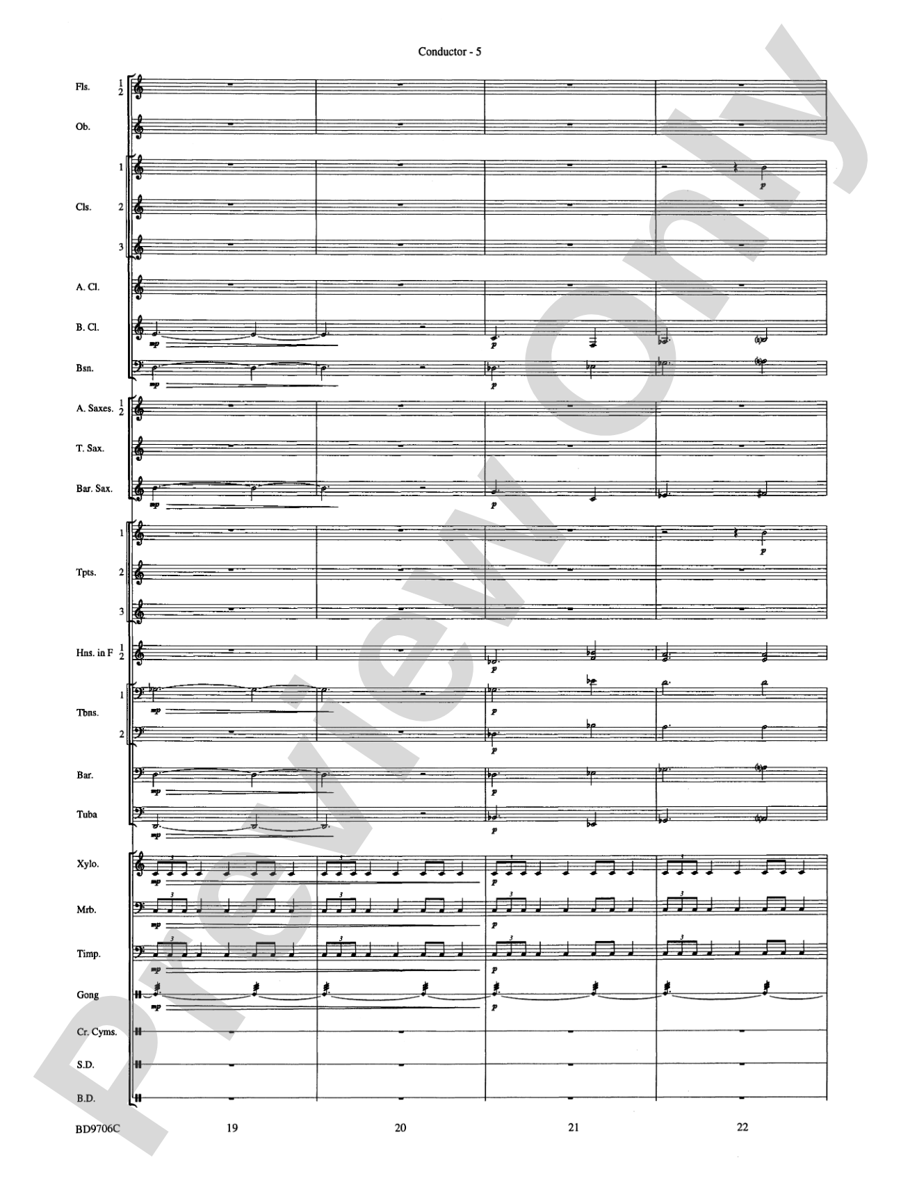 Mars ("The Bringer of War," from The Planets): Concert Band Conductor Score & Parts