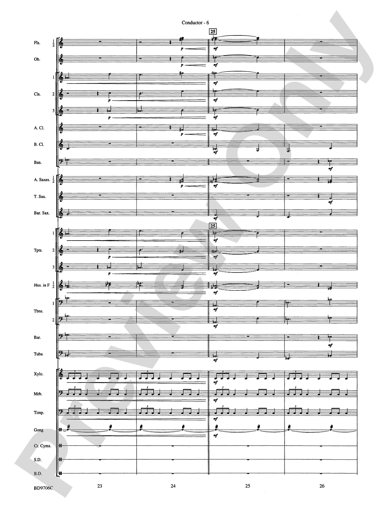 Mars ("The Bringer of War," from The Planets): Concert Band Conductor Score & Parts
