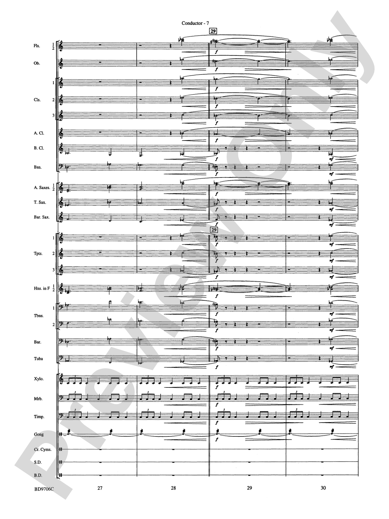 Mars ("The Bringer of War," from The Planets): Concert Band Conductor Score & Parts