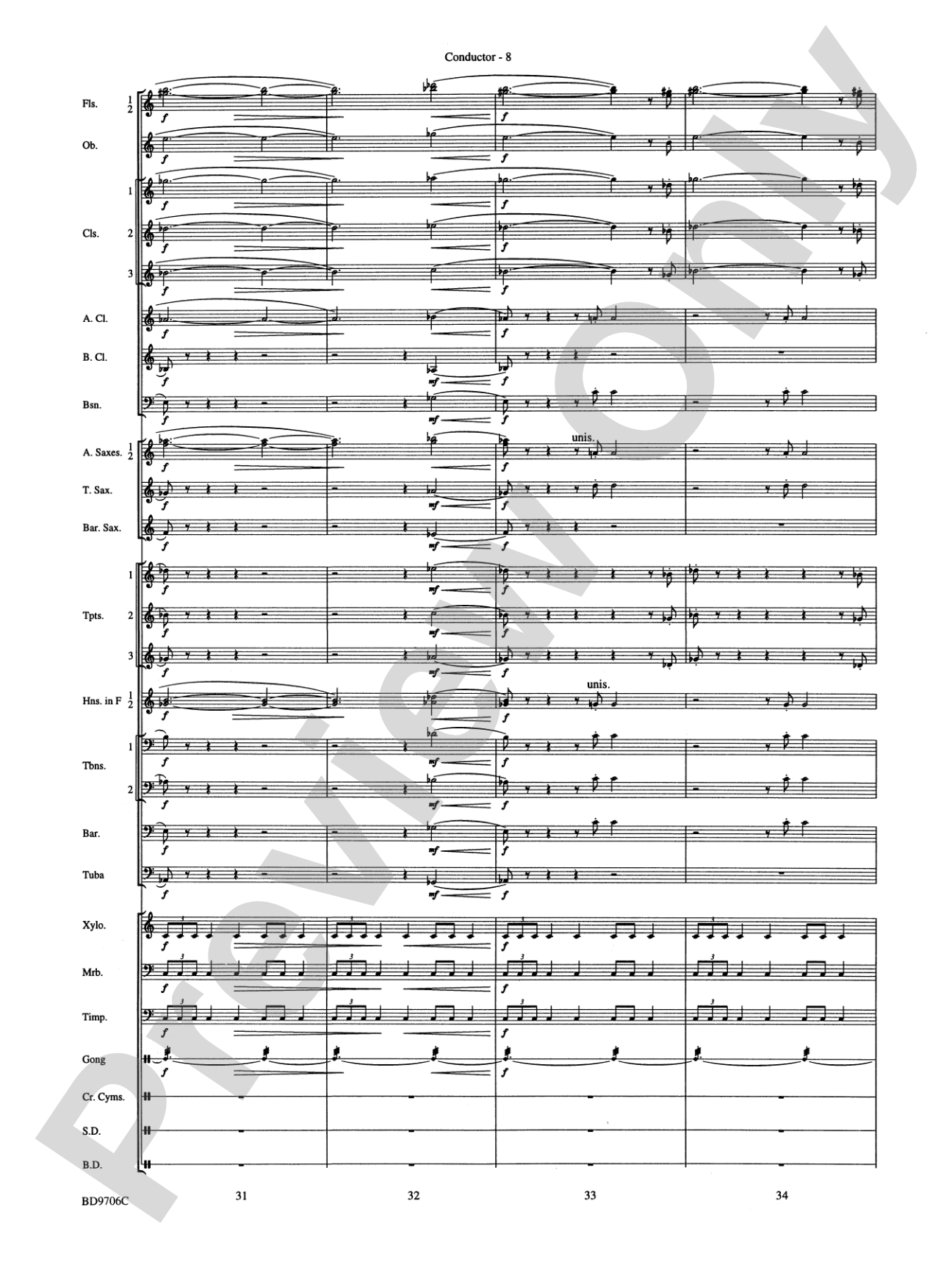 Mars ("The Bringer of War," from The Planets): Concert Band Conductor Score & Parts