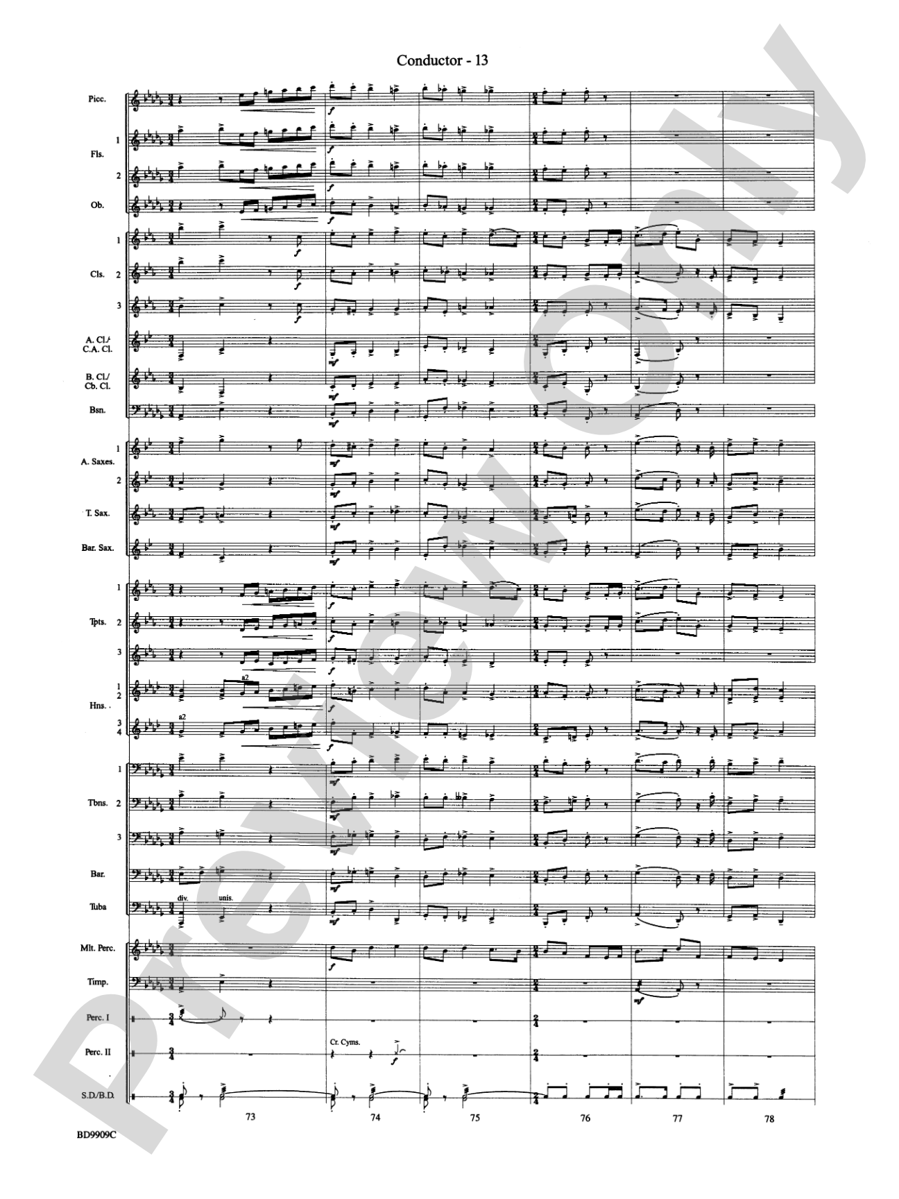I'm Seventeen Come Sunday: Concert Band Conductor Score & Parts