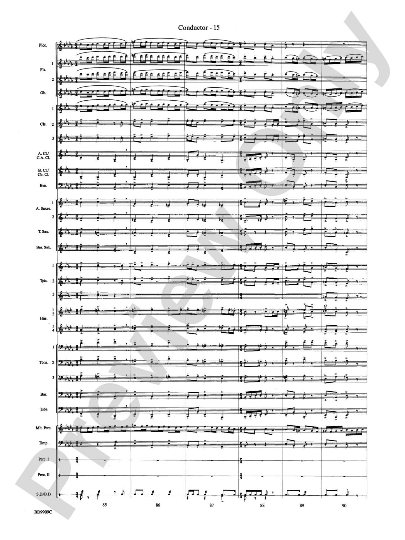 I'm Seventeen Come Sunday: Concert Band Conductor Score & Parts