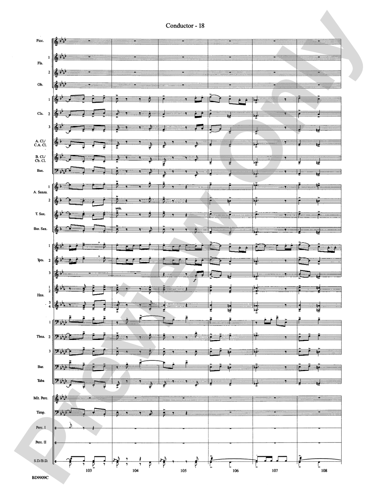 I'm Seventeen Come Sunday: Concert Band Conductor Score & Parts