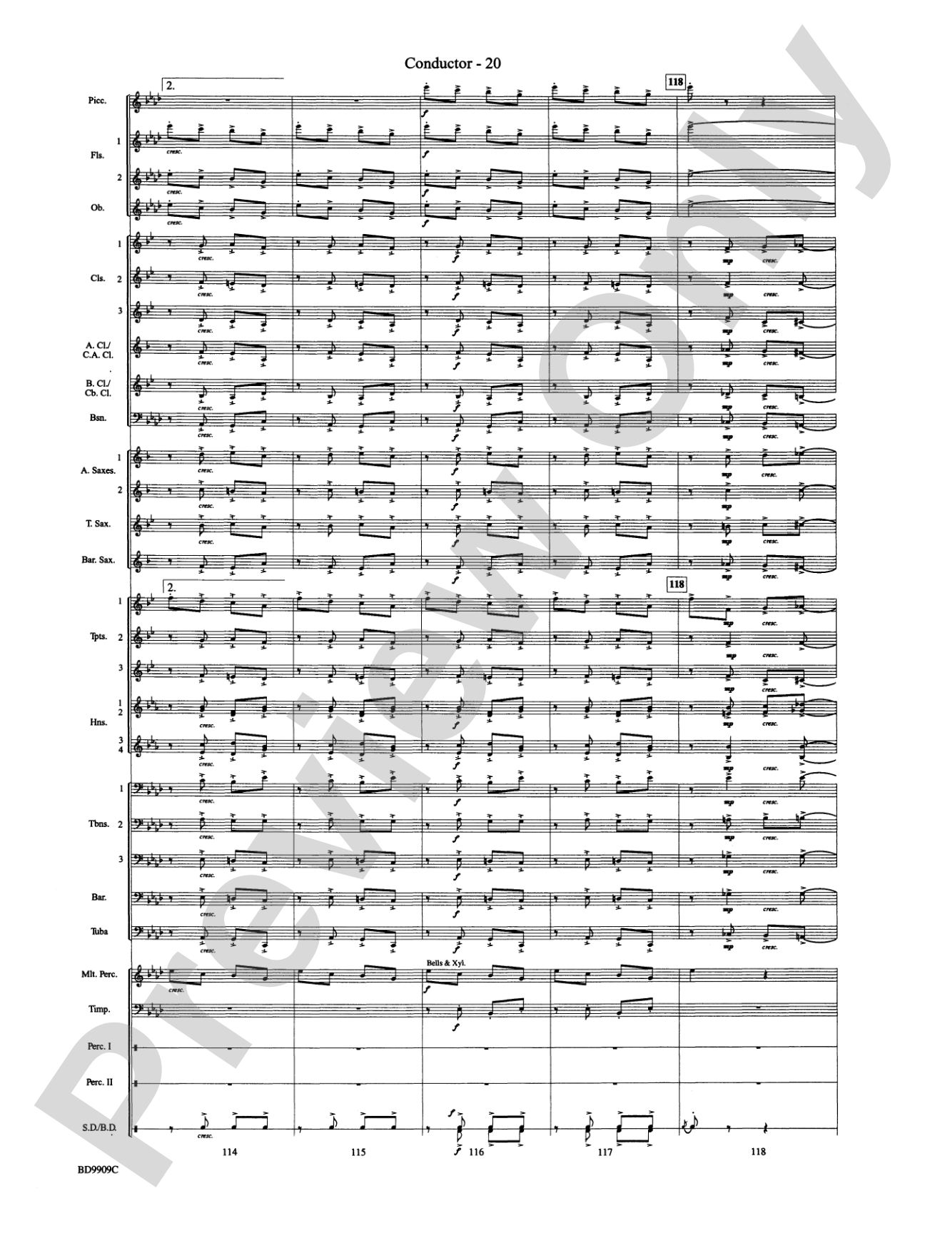I'm Seventeen Come Sunday: Concert Band Conductor Score & Parts