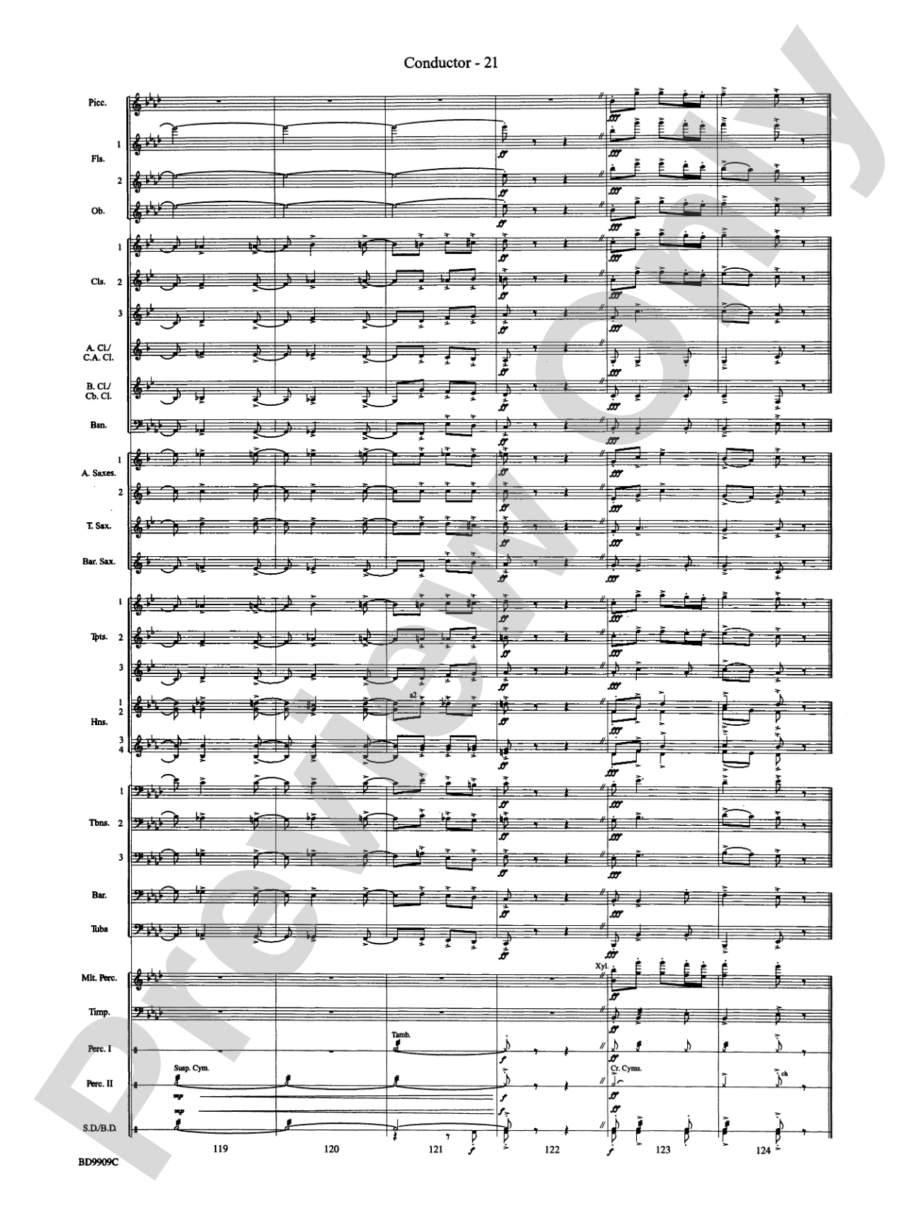I'm Seventeen Come Sunday: Concert Band Conductor Score & Parts