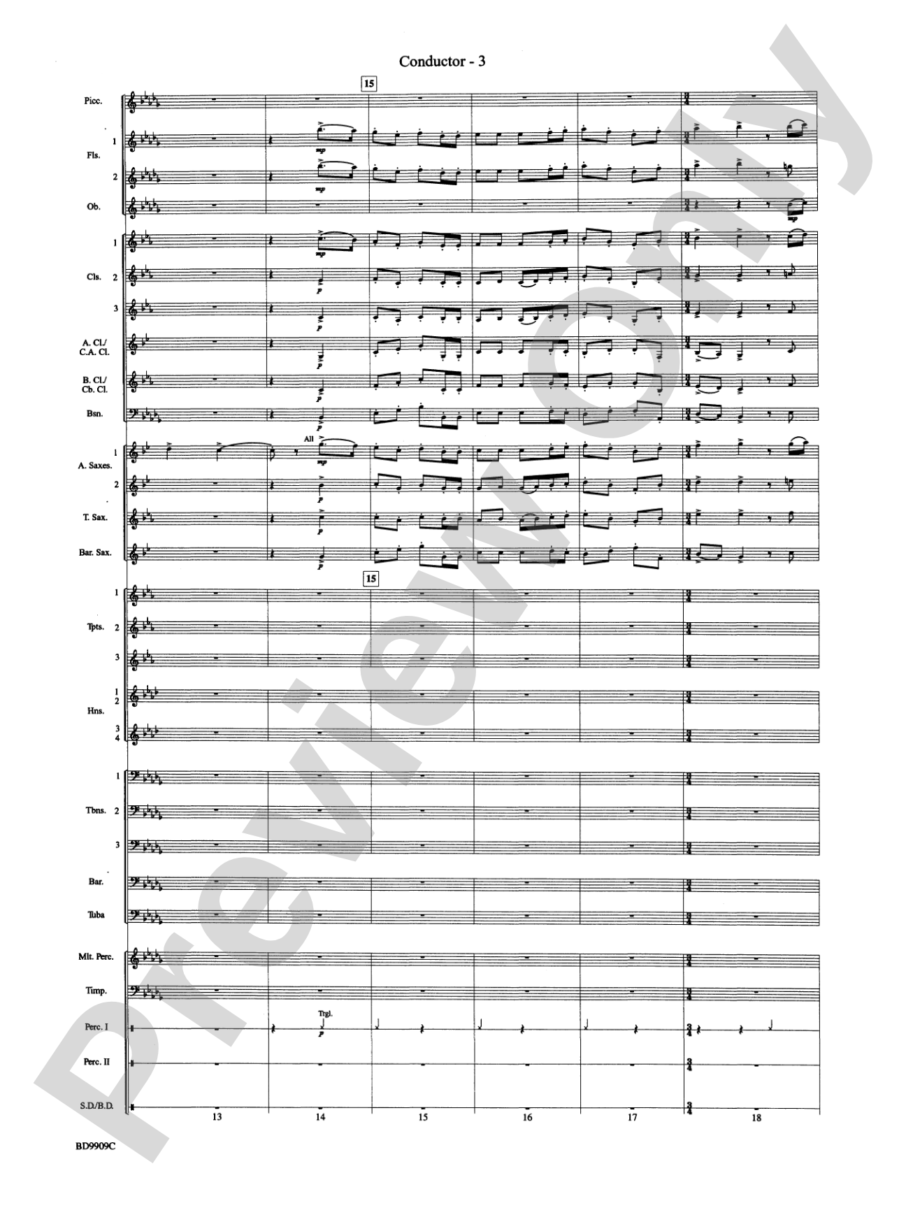 I'm Seventeen Come Sunday: Concert Band Conductor Score & Parts