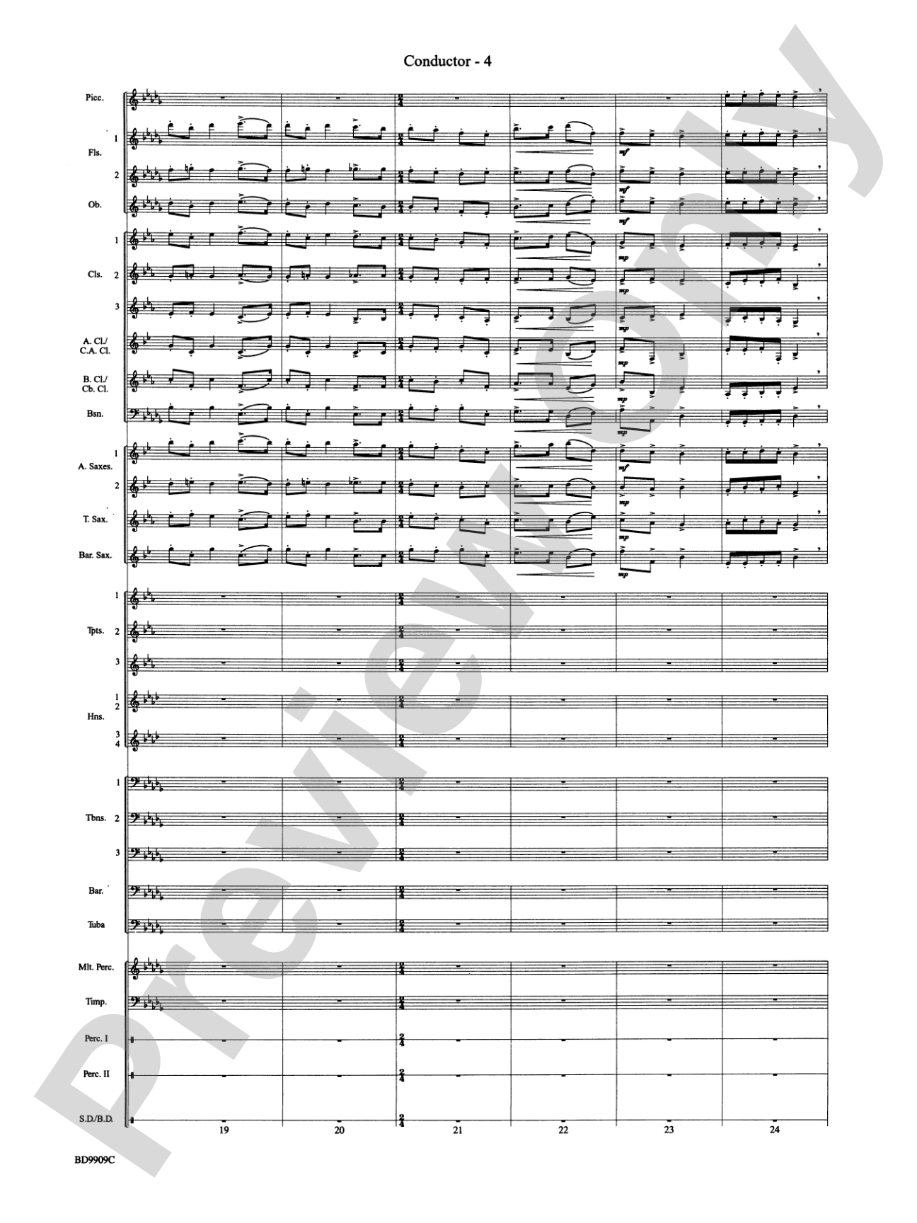I'm Seventeen Come Sunday: Concert Band Conductor Score & Parts