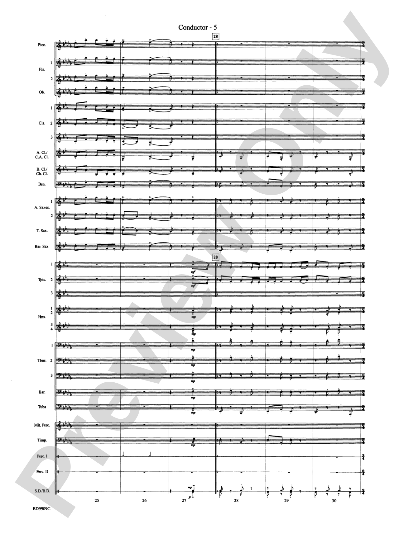 I'm Seventeen Come Sunday: Concert Band Conductor Score & Parts