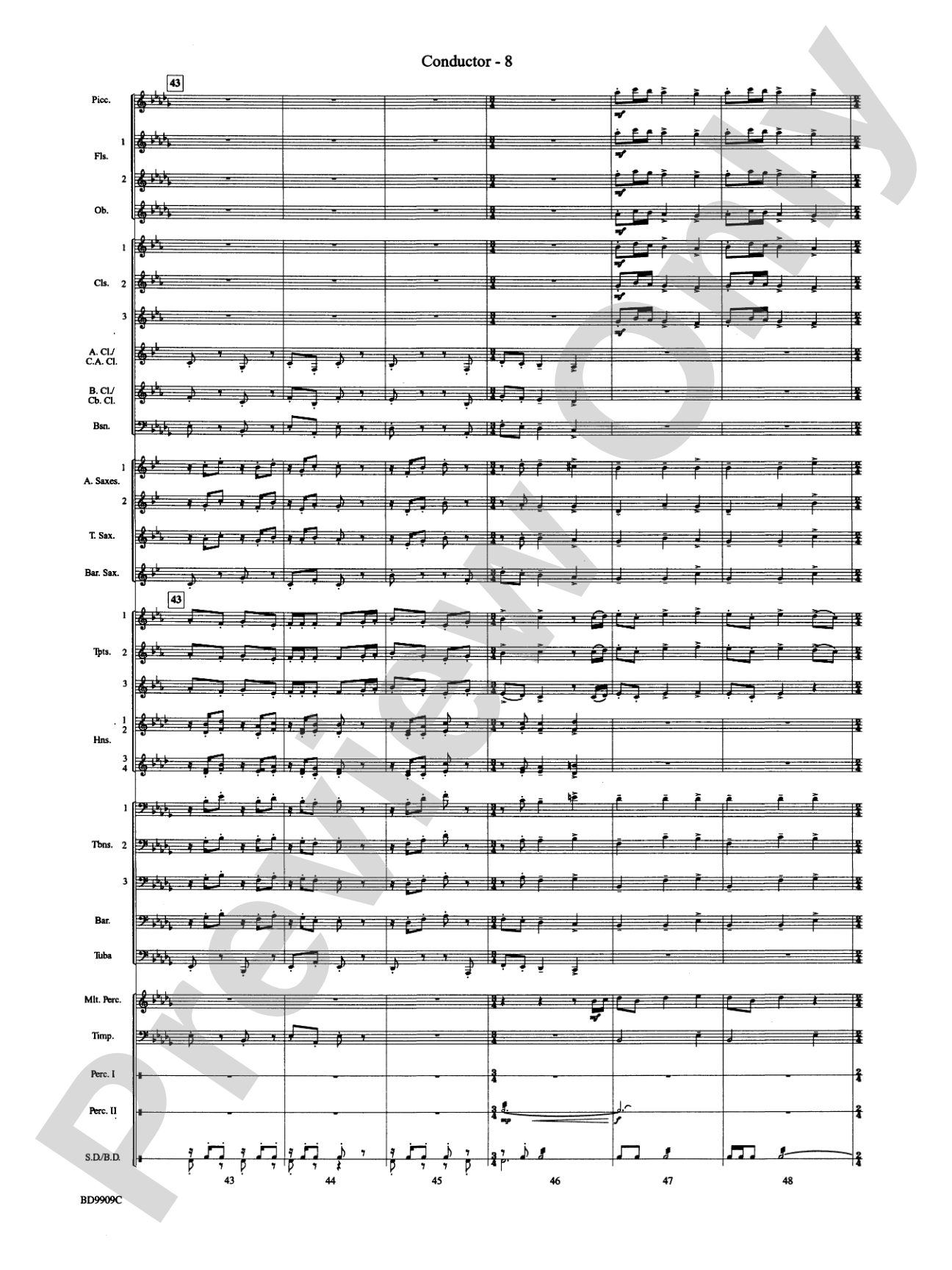 I'm Seventeen Come Sunday: Concert Band Conductor Score & Parts