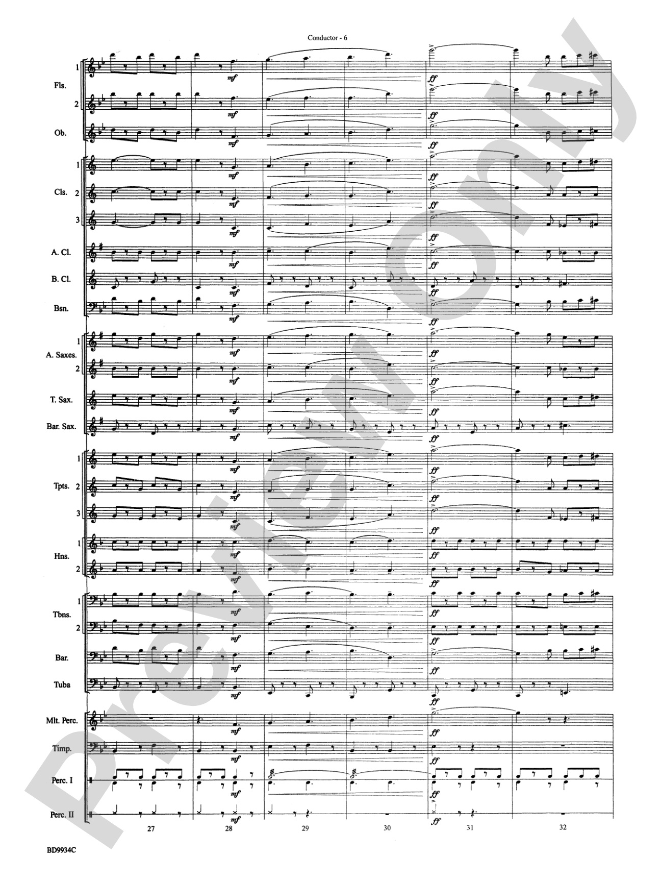 El Capitan: Concert Band Conductor Score & Parts