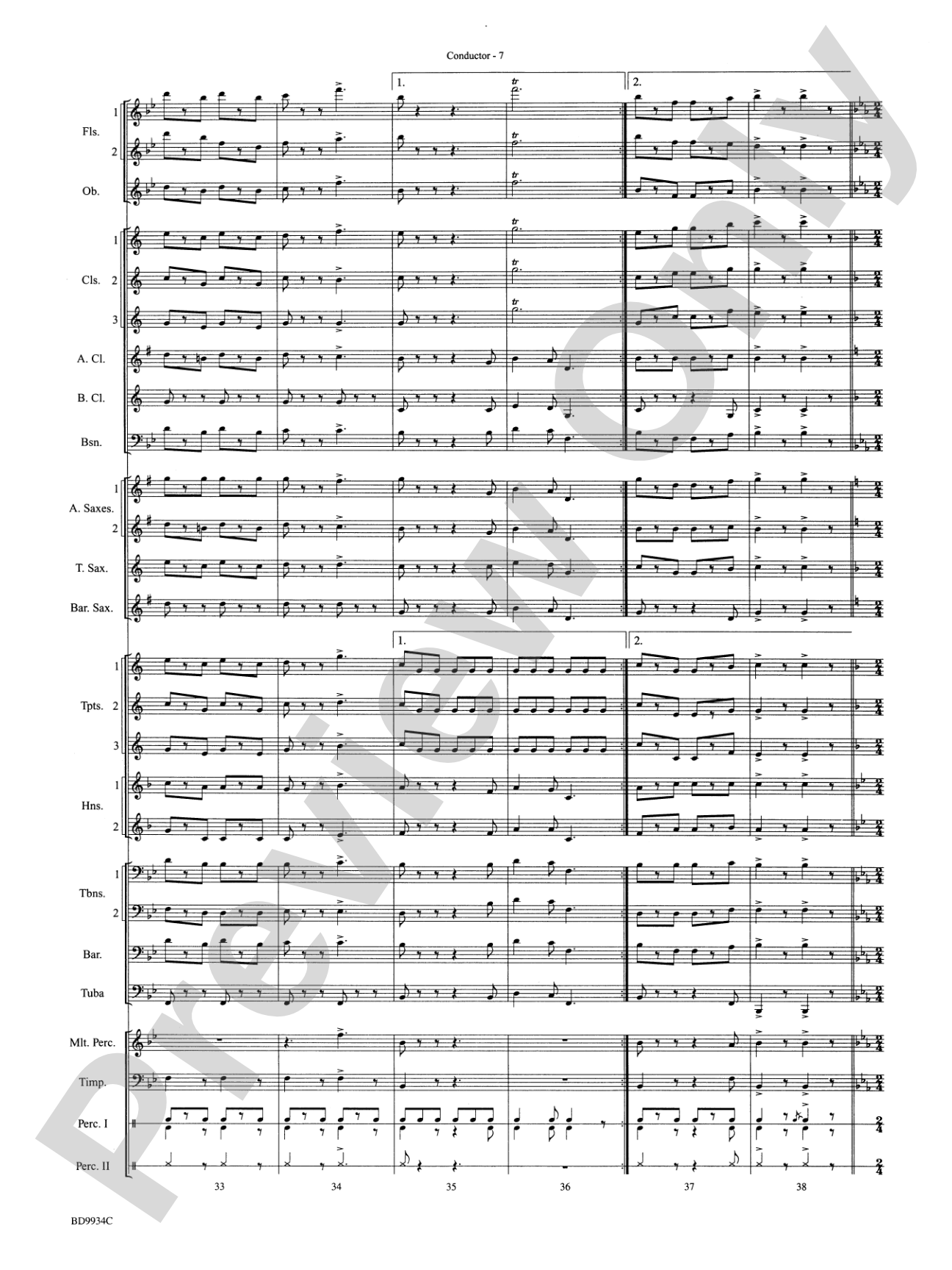 El Capitan: Concert Band Conductor Score & Parts