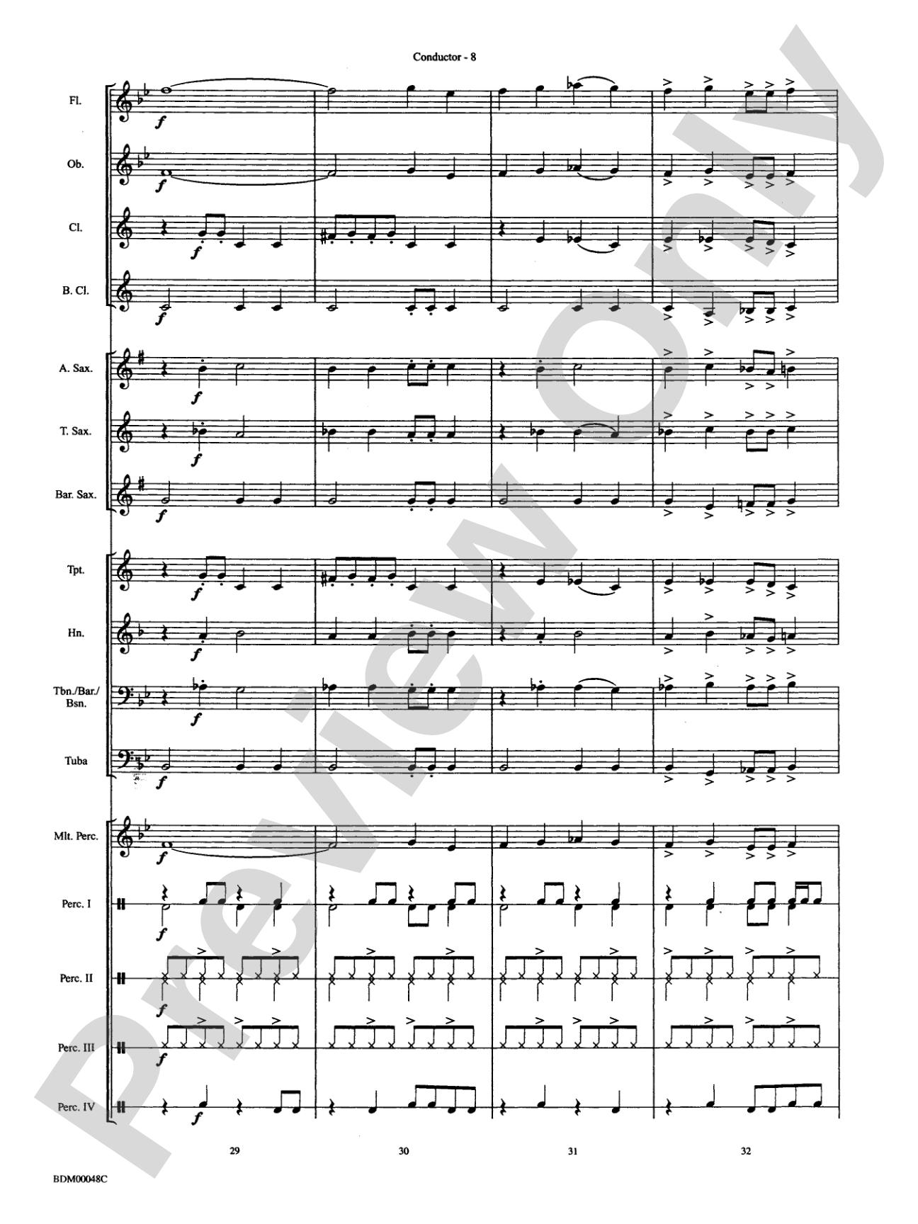 Ka Boom: Concert Band Conductor Score & Parts