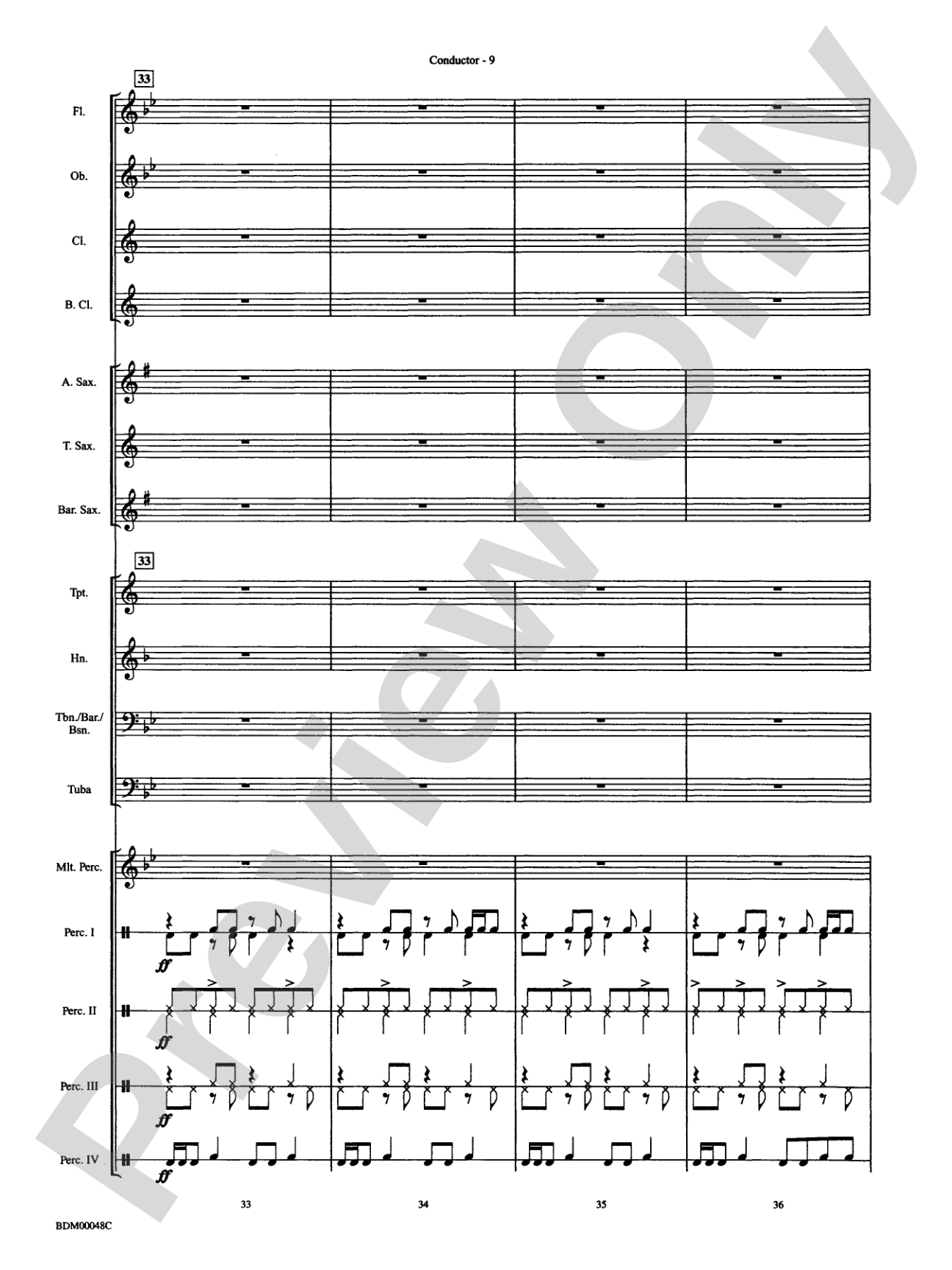 Ka Boom: Concert Band Conductor Score & Parts