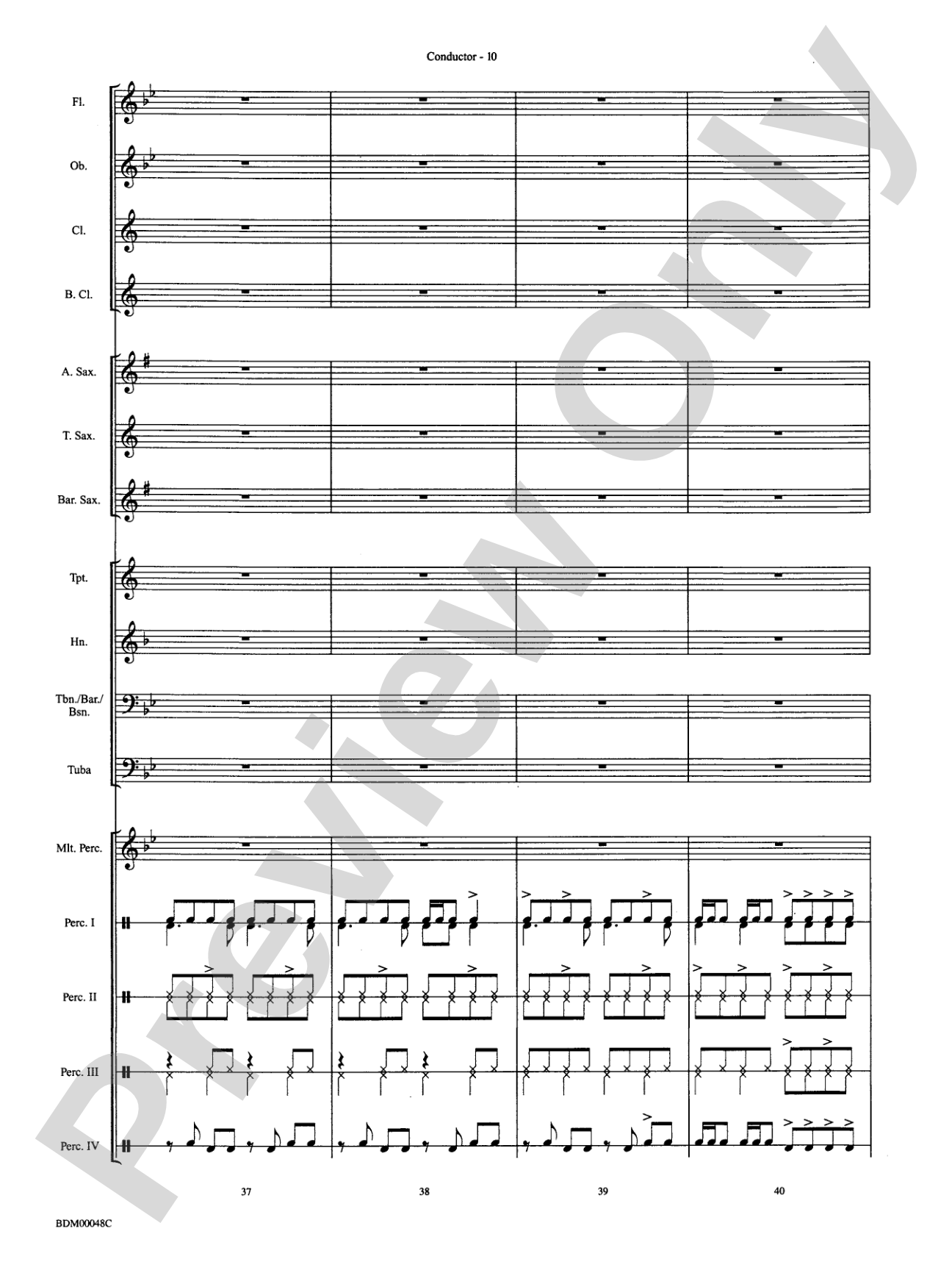 Ka Boom: Concert Band Conductor Score & Parts