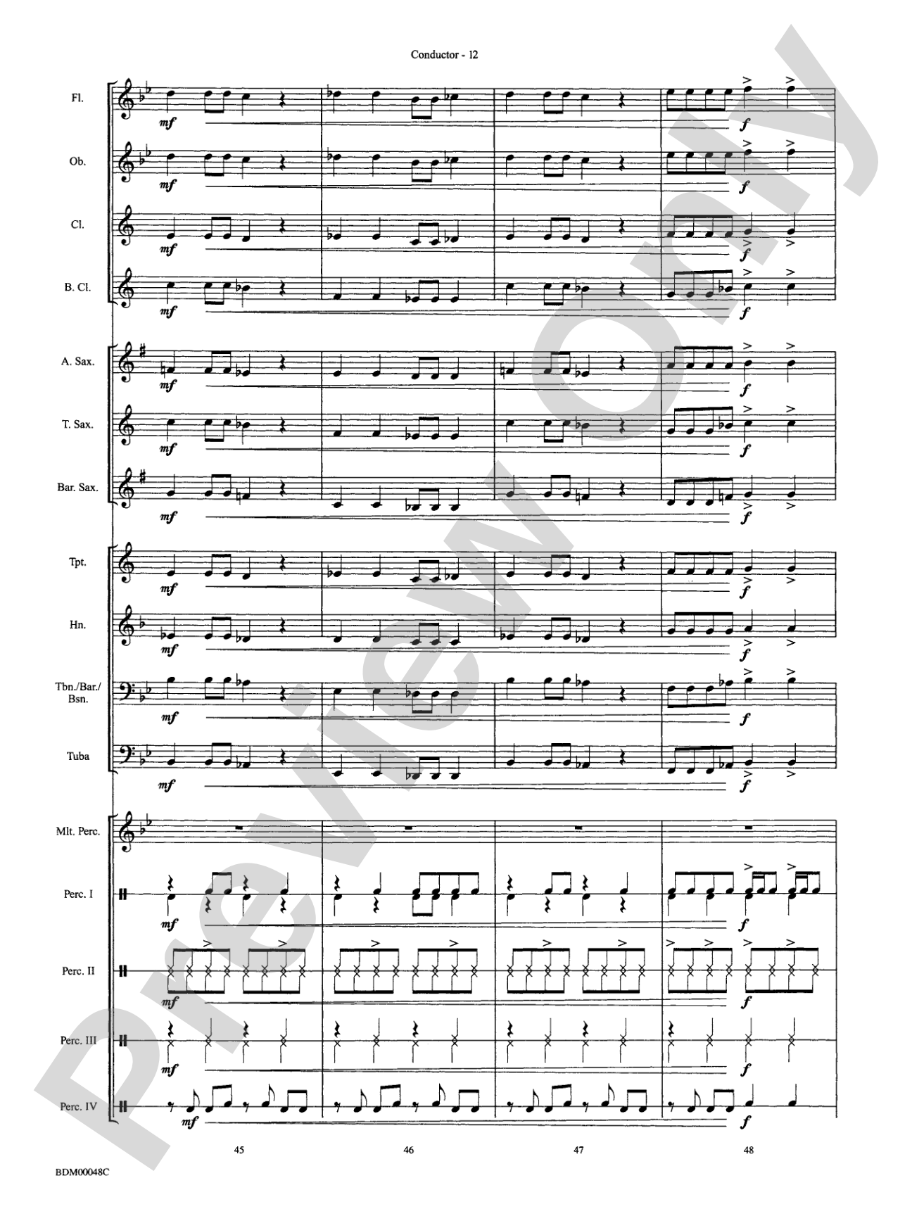 Ka Boom: Concert Band Conductor Score & Parts