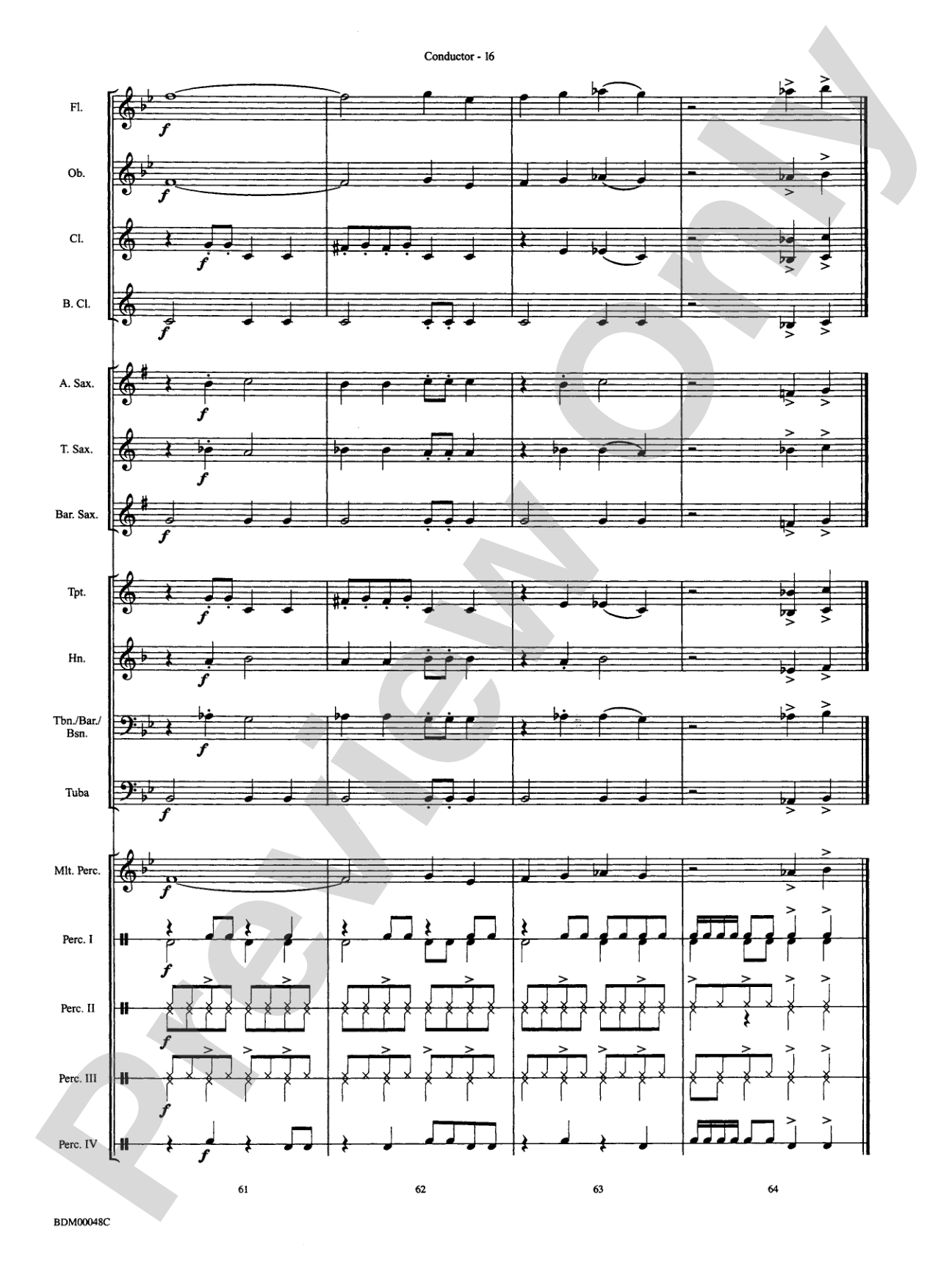 Ka Boom: Concert Band Conductor Score & Parts