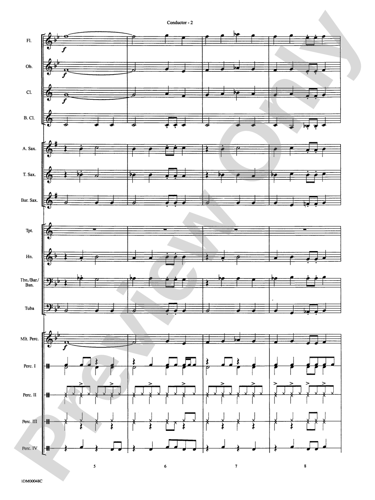Ka Boom: Concert Band Conductor Score & Parts