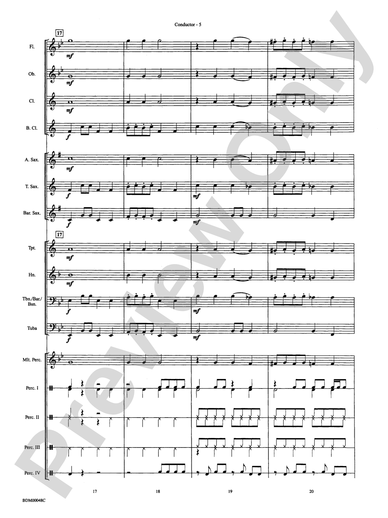 Ka Boom: Concert Band Conductor Score & Parts