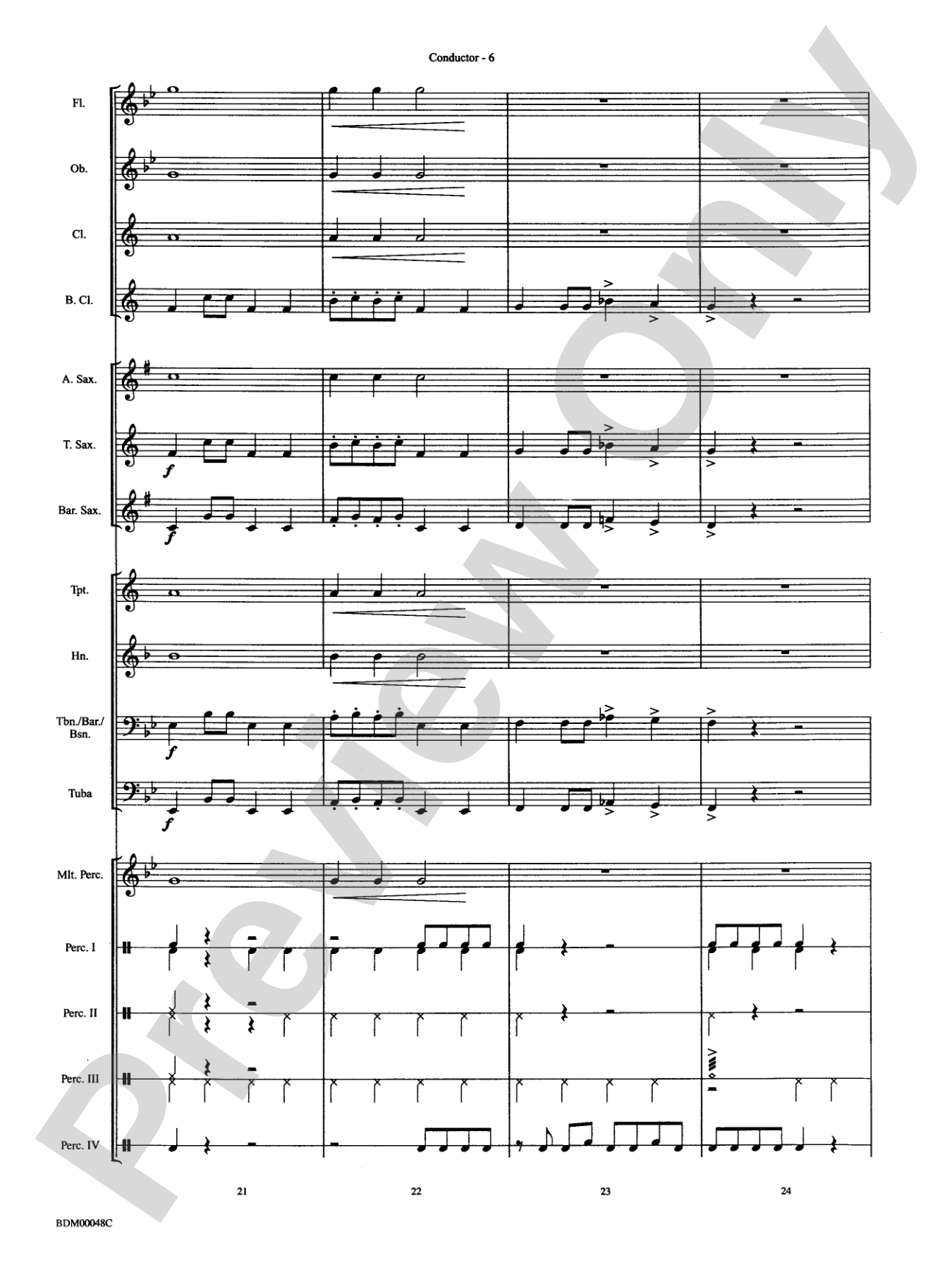 Ka Boom: Concert Band Conductor Score & Parts