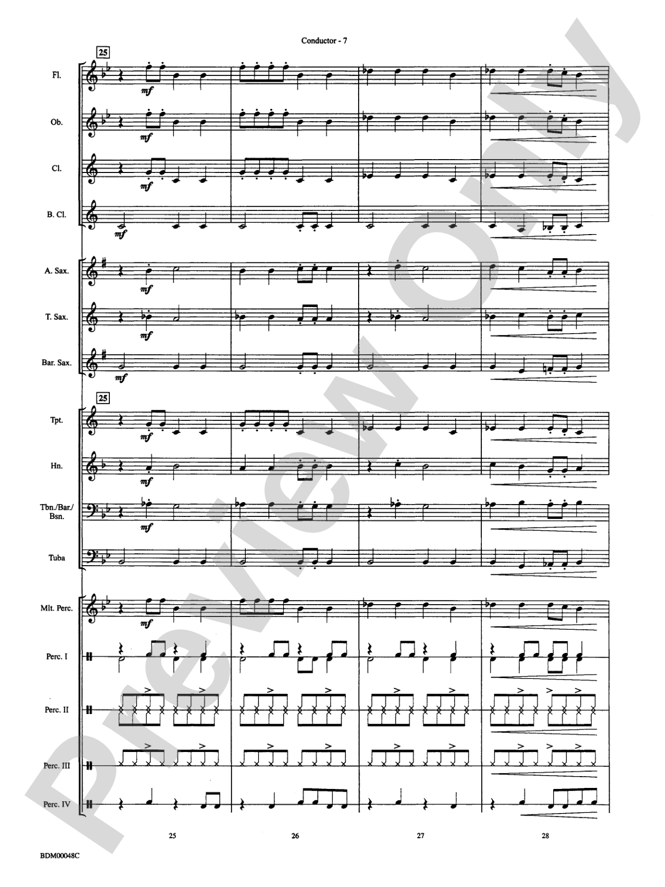 Ka Boom: Concert Band Conductor Score & Parts