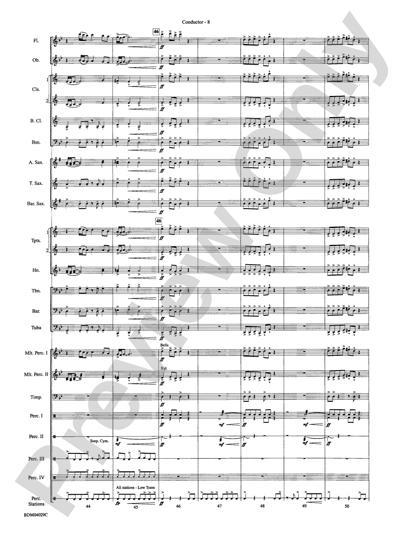 The Sleeping Place of the Stars: Concert Band Conductor Score & Parts