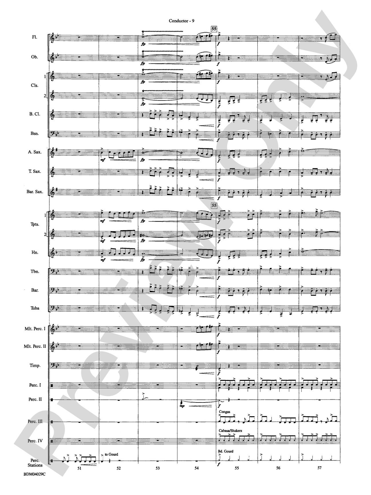 The Sleeping Place of the Stars: Concert Band Conductor Score & Parts