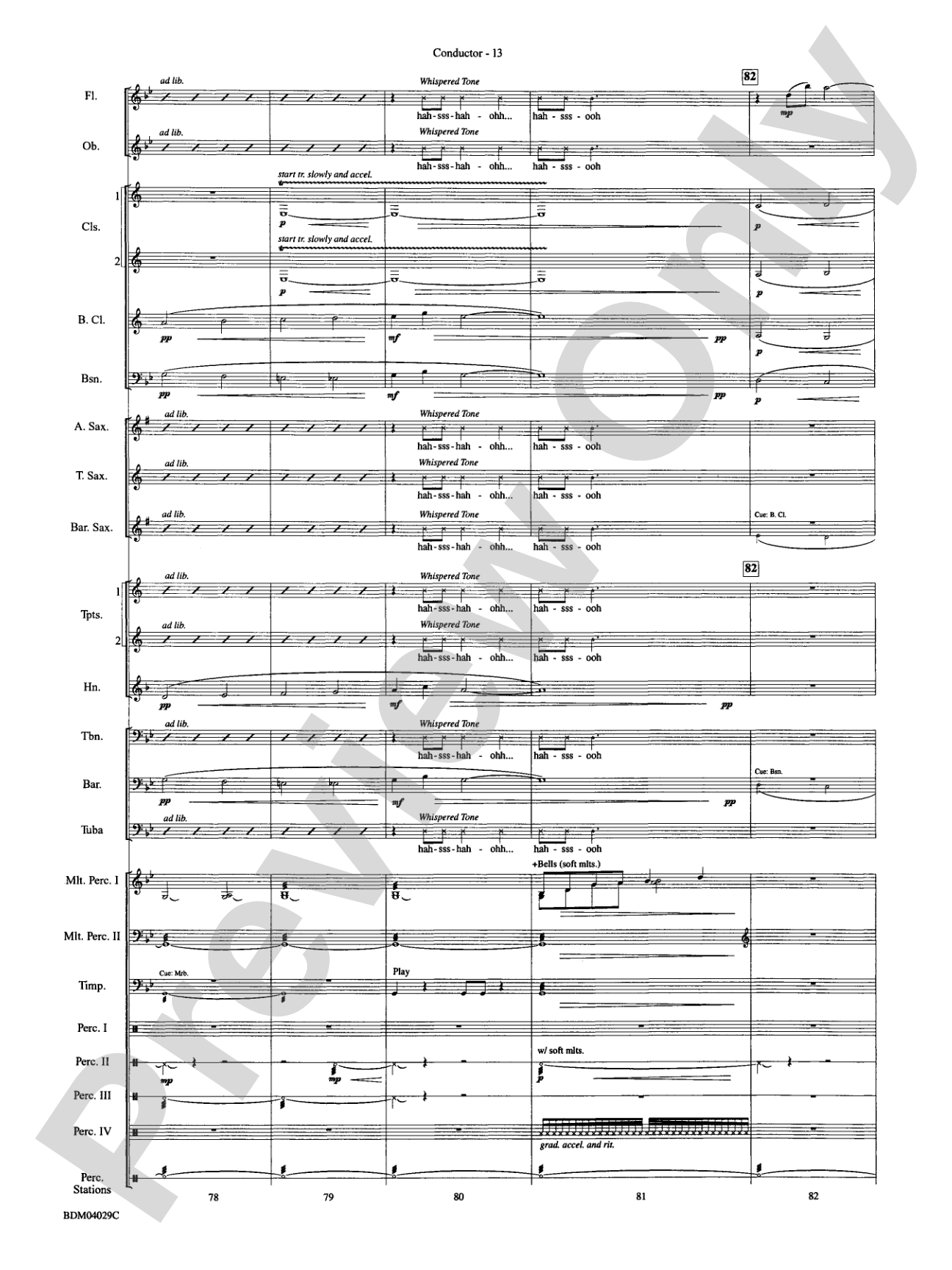 The Sleeping Place of the Stars: Concert Band Conductor Score & Parts