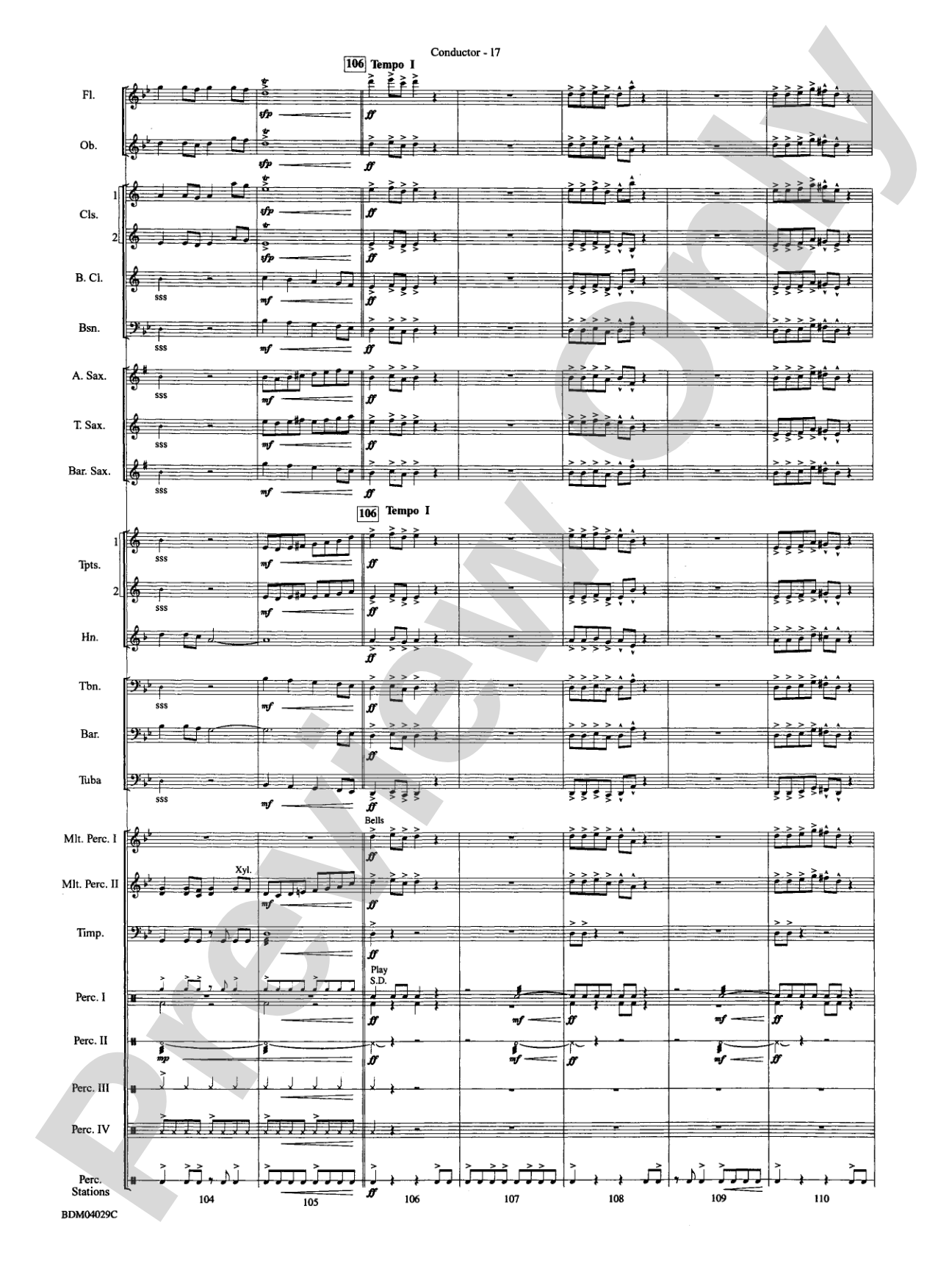 The Sleeping Place of the Stars: Concert Band Conductor Score & Parts