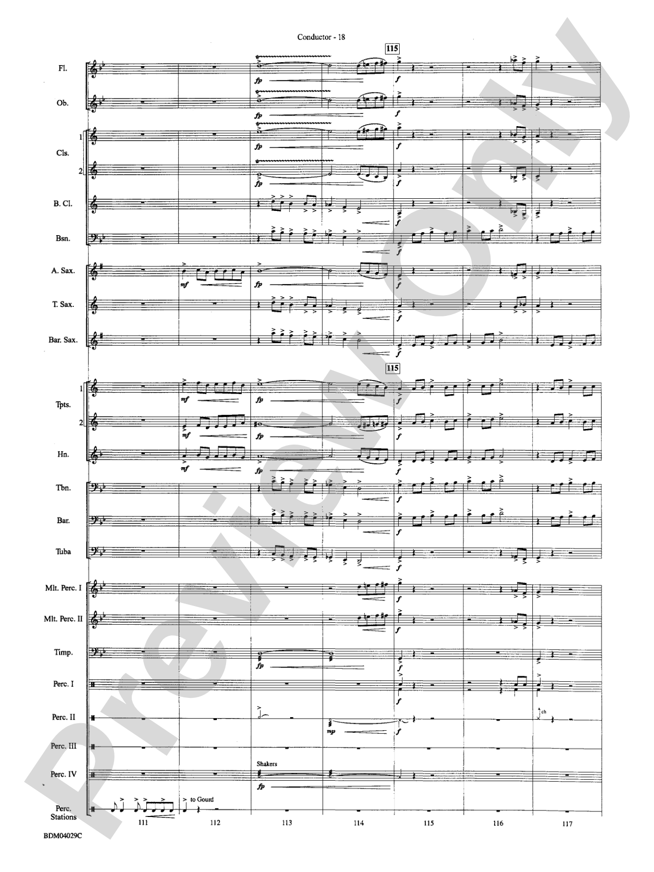 The Sleeping Place of the Stars: Concert Band Conductor Score & Parts