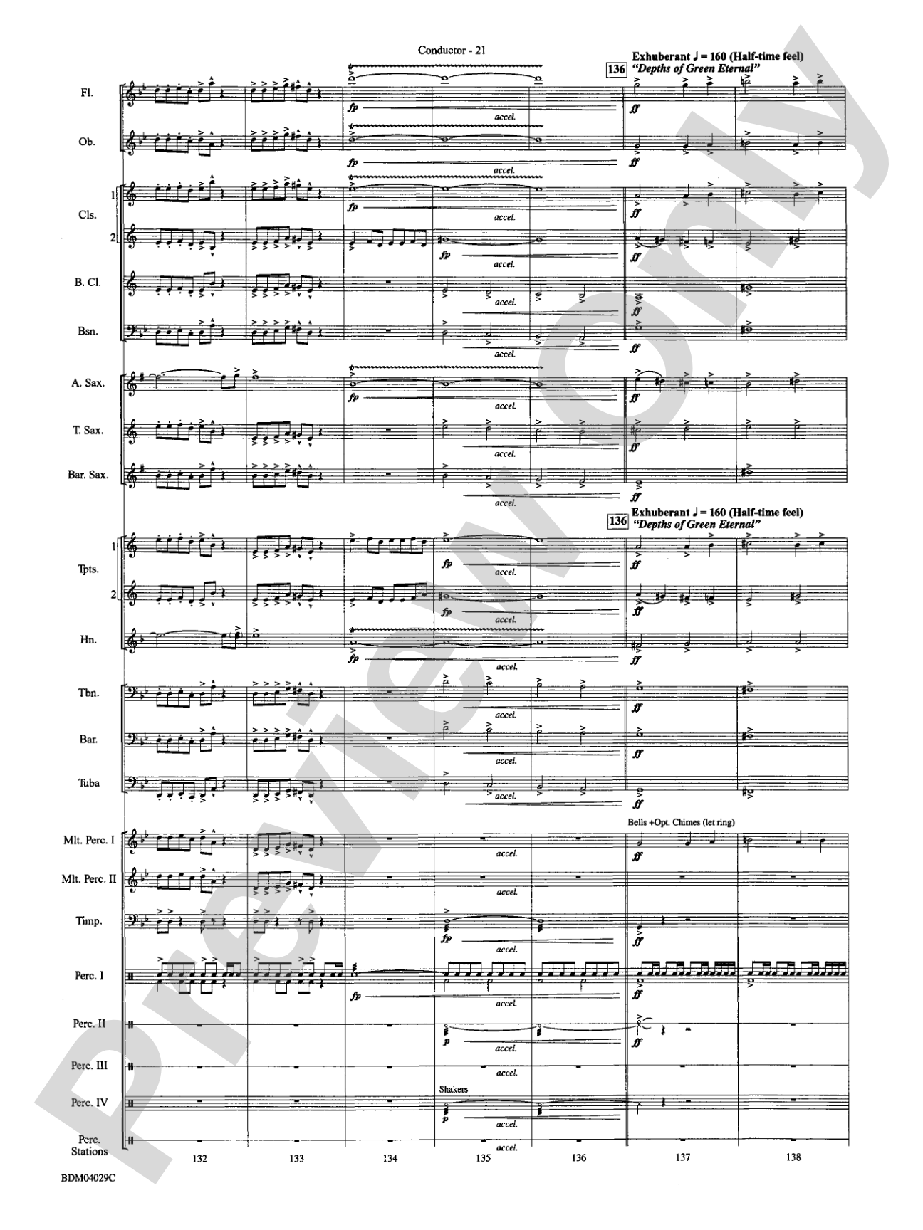 The Sleeping Place of the Stars: Concert Band Conductor Score & Parts