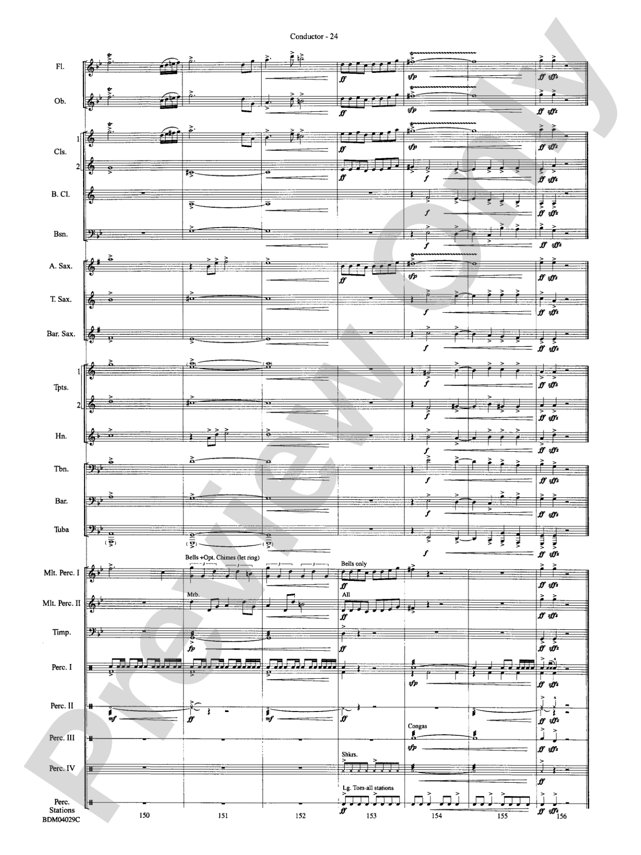 The Sleeping Place of the Stars: Concert Band Conductor Score & Parts