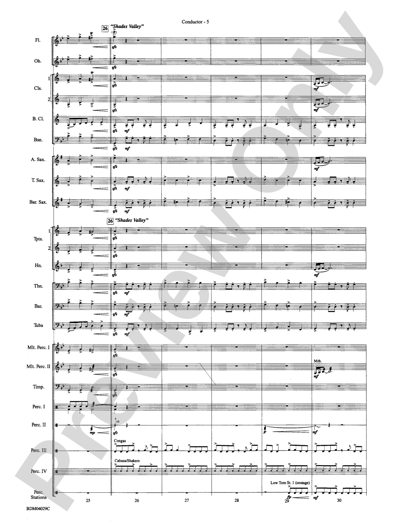 The Sleeping Place of the Stars: Concert Band Conductor Score & Parts