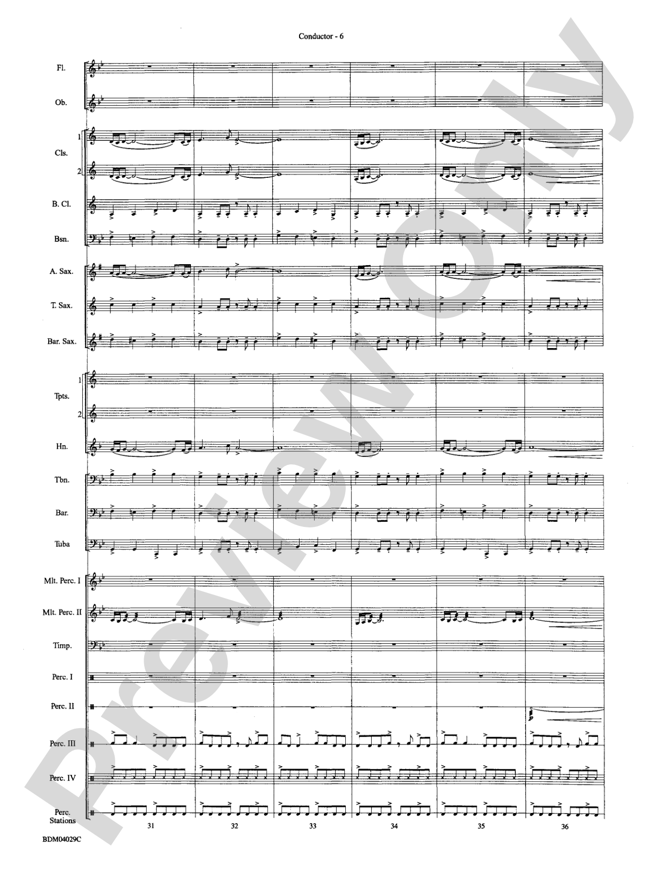 The Sleeping Place of the Stars: Concert Band Conductor Score & Parts