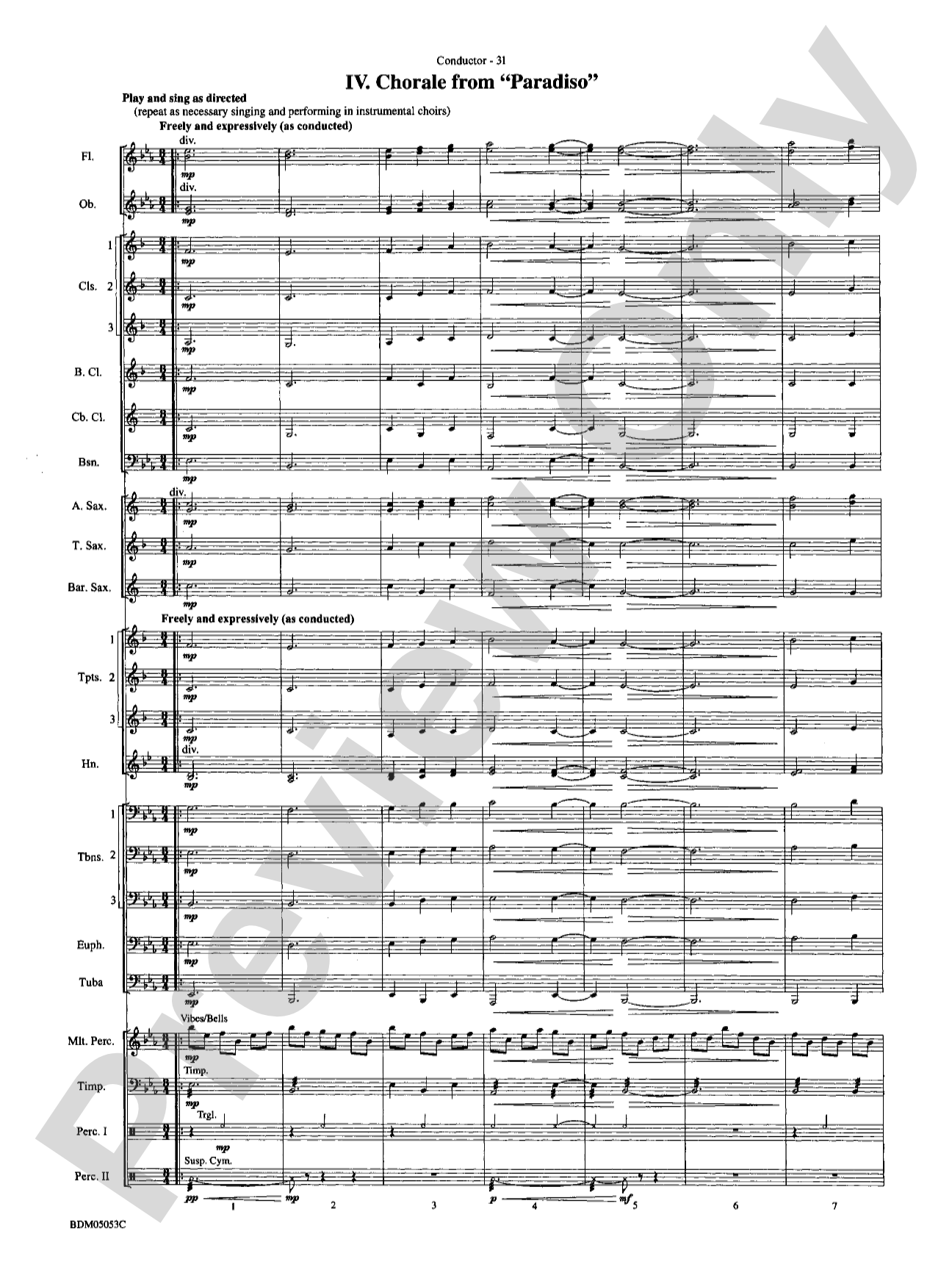 Symphonic Band Clinic: Concert Band Conductor Score & Parts