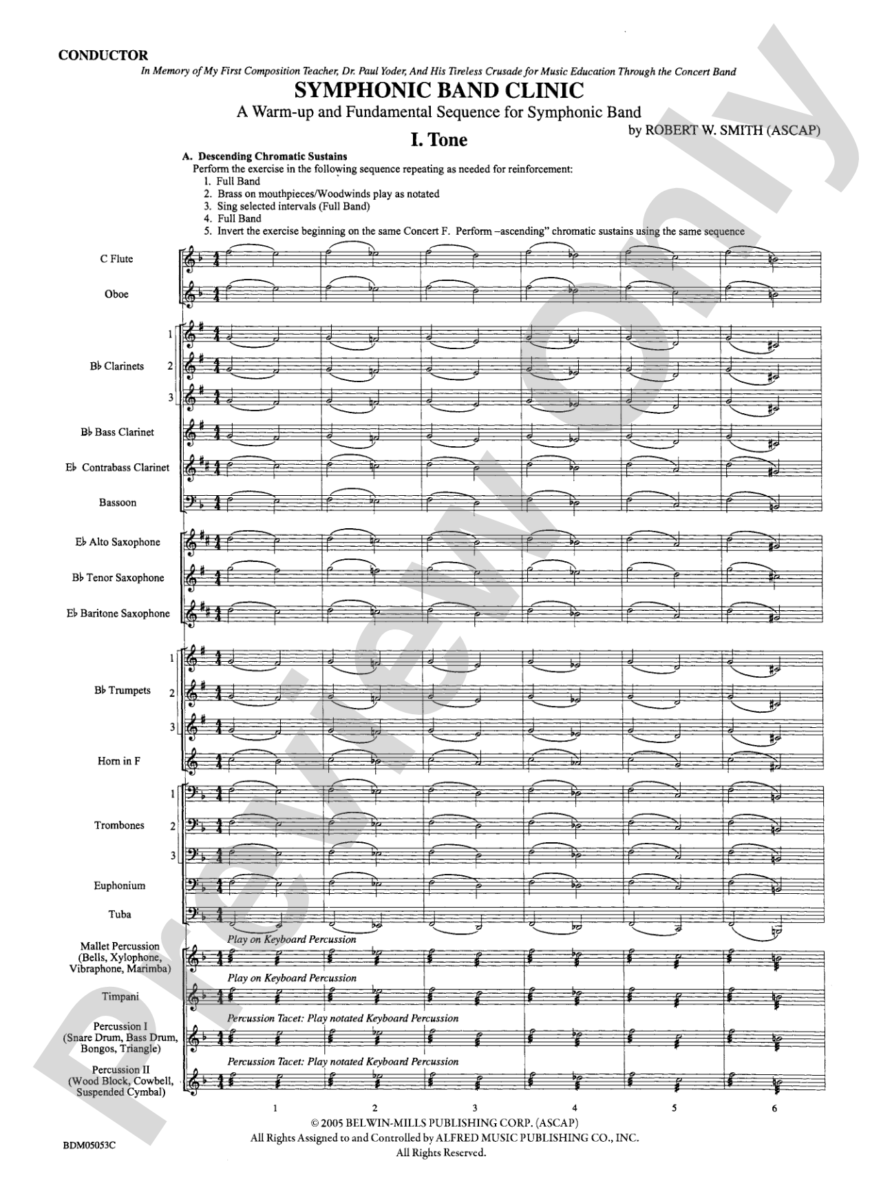 Symphonic Band Clinic: Concert Band Conductor Score & Parts