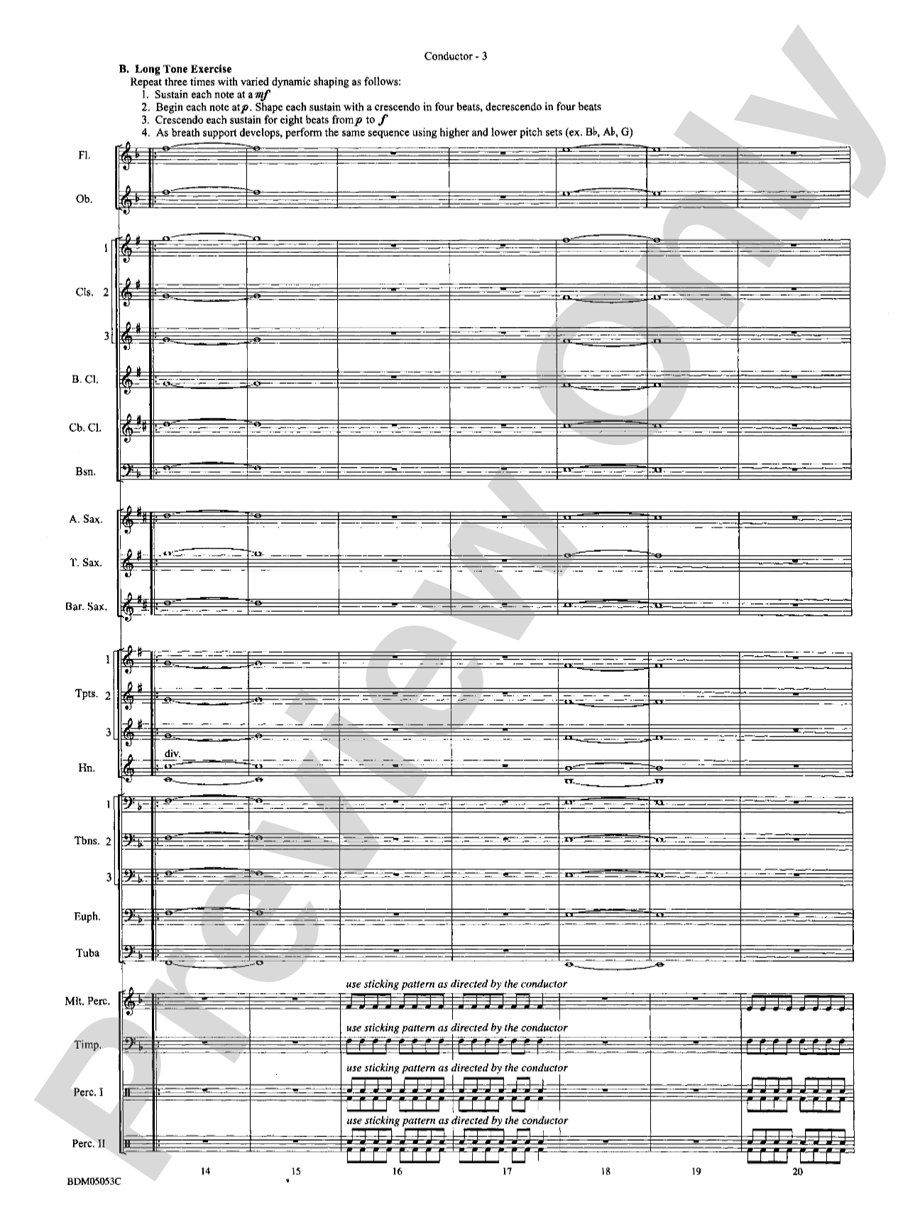 Symphonic Band Clinic: Concert Band Conductor Score & Parts