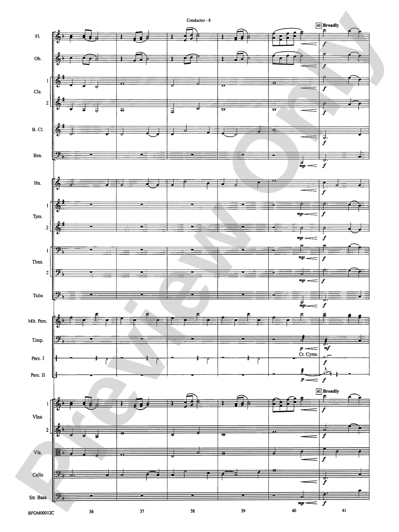 A Christmas Hymn: Full Orchestra Conductor Score & Parts