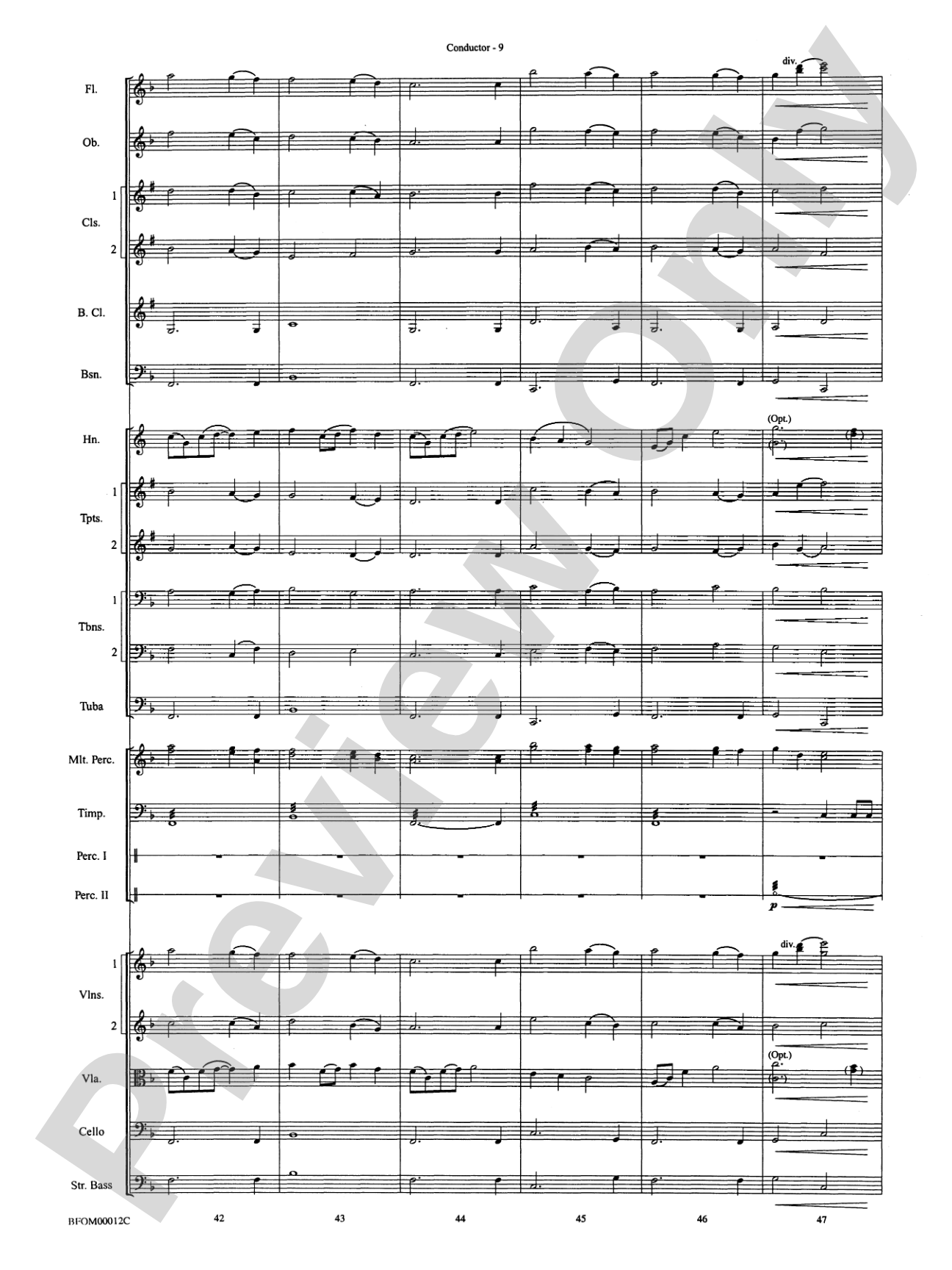 A Christmas Hymn: Full Orchestra Conductor Score & Parts