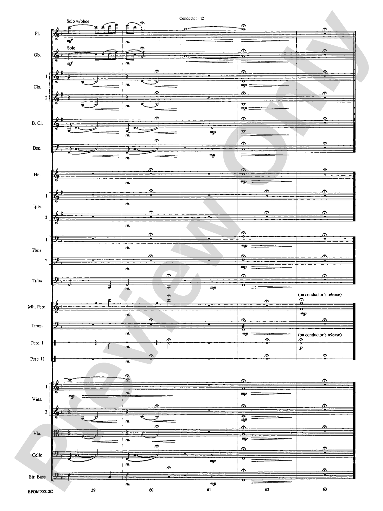 A Christmas Hymn: Full Orchestra Conductor Score & Parts